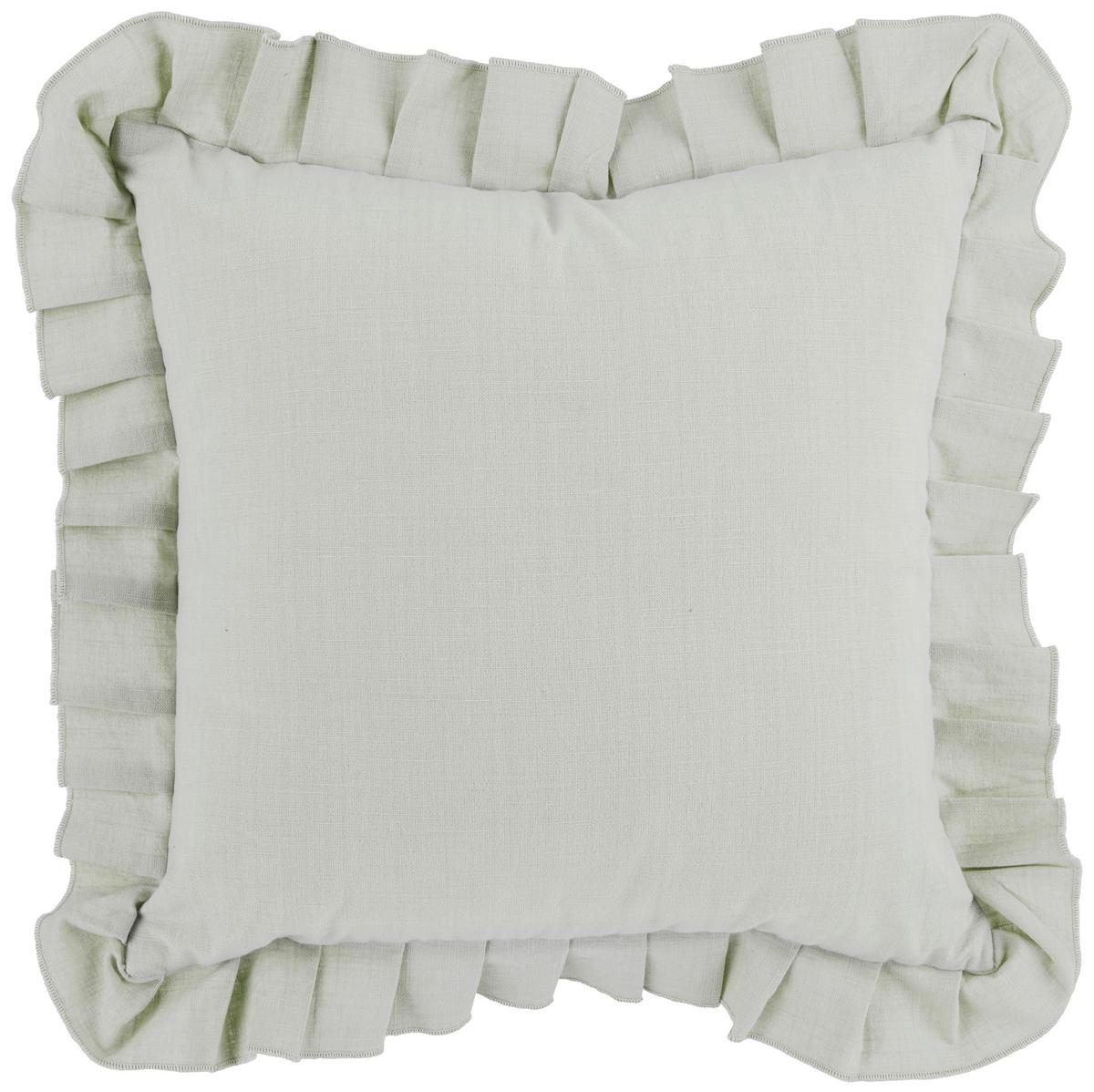 Zierkissen Rüschen in Grün ca. 45x45cm - Grün, Romantik / Landhaus (45/45cm) - Modern Living