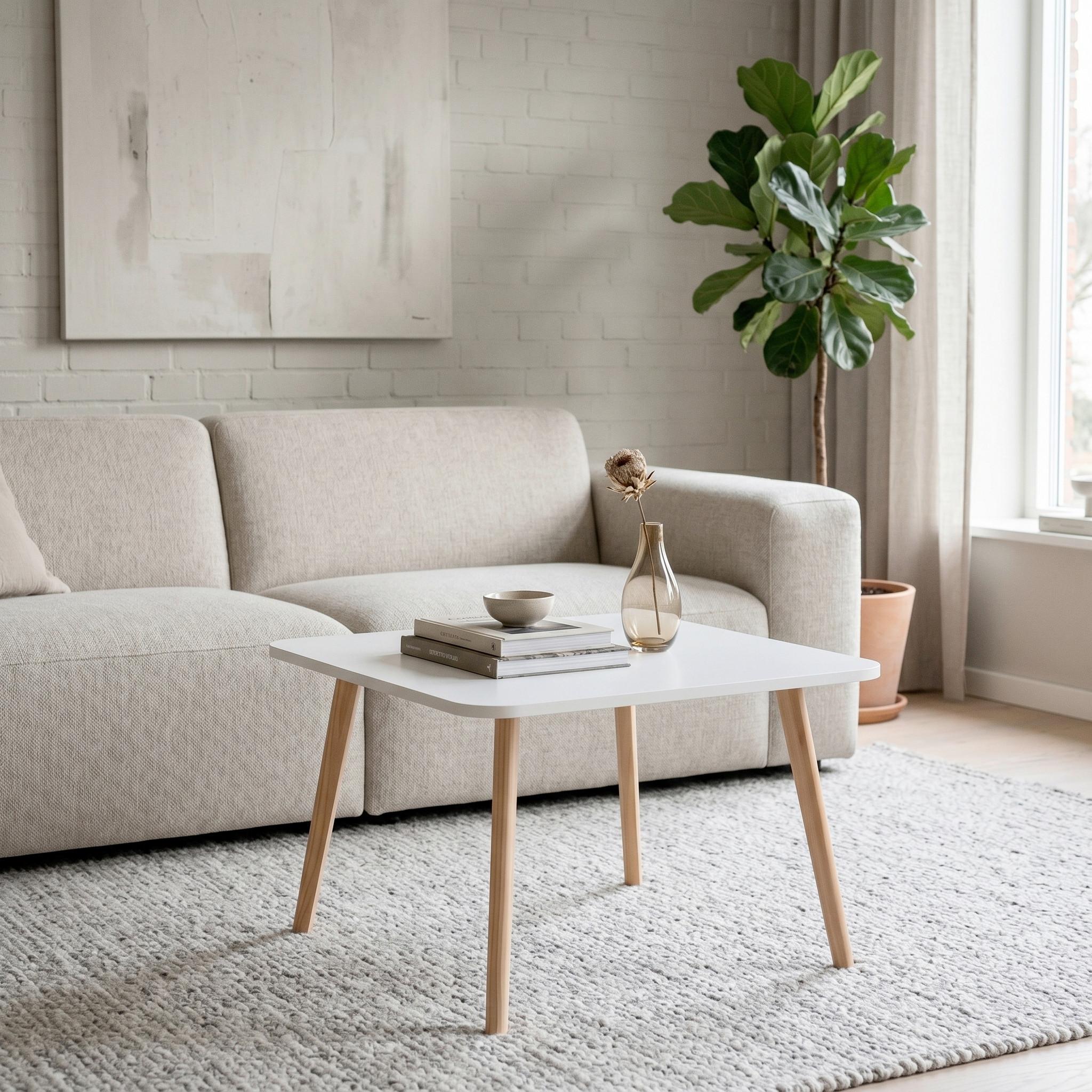 SOFFBORD ANOUK -BASED/SB- - vit/furufärgad, Modern, trämaterial/trä (60/60/40cm) - Based