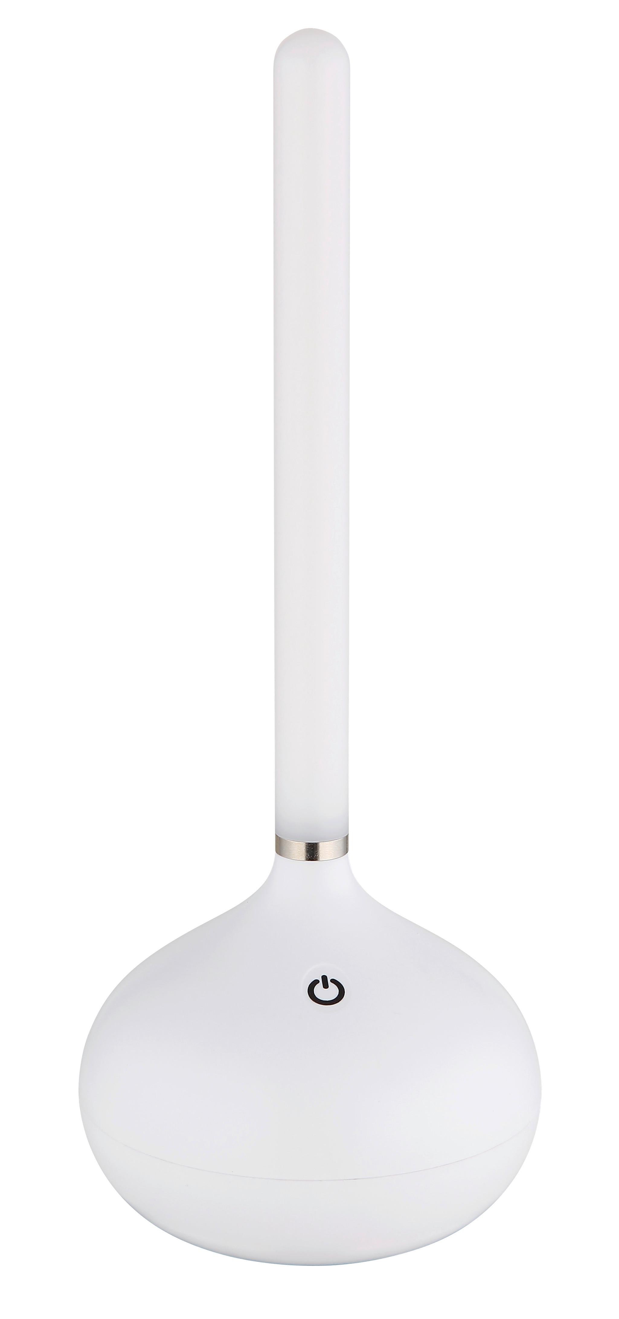 Stolna Punjiva Svjetiljka Turner - bijela/crna, Design, plastika (9,6/24,3cm) - Globo