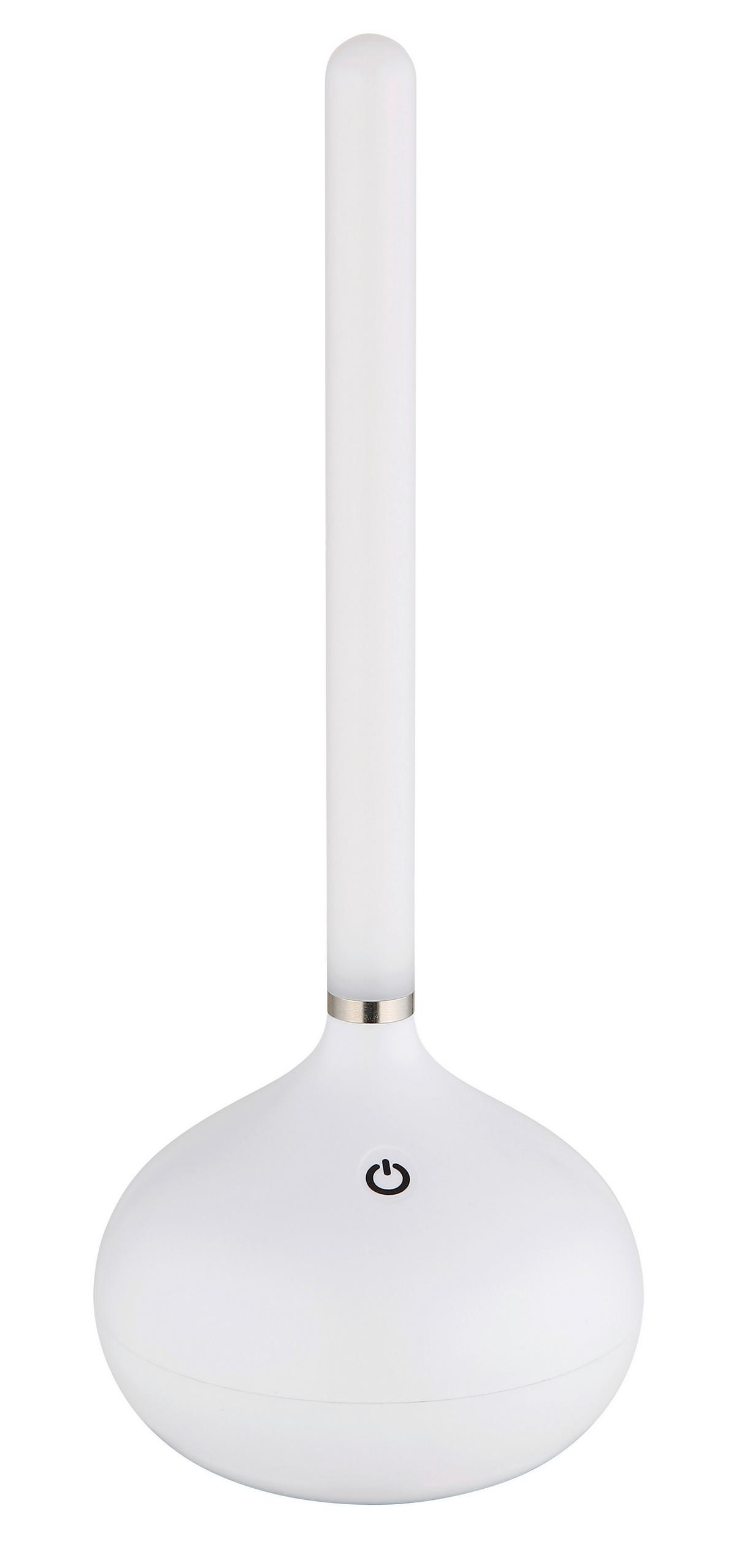 AKKU-TISCHLEUCHTE 28067W TURNER - Weiss/Schwarz, Design, Kunststoff (9,6/24,3cm) - Globo