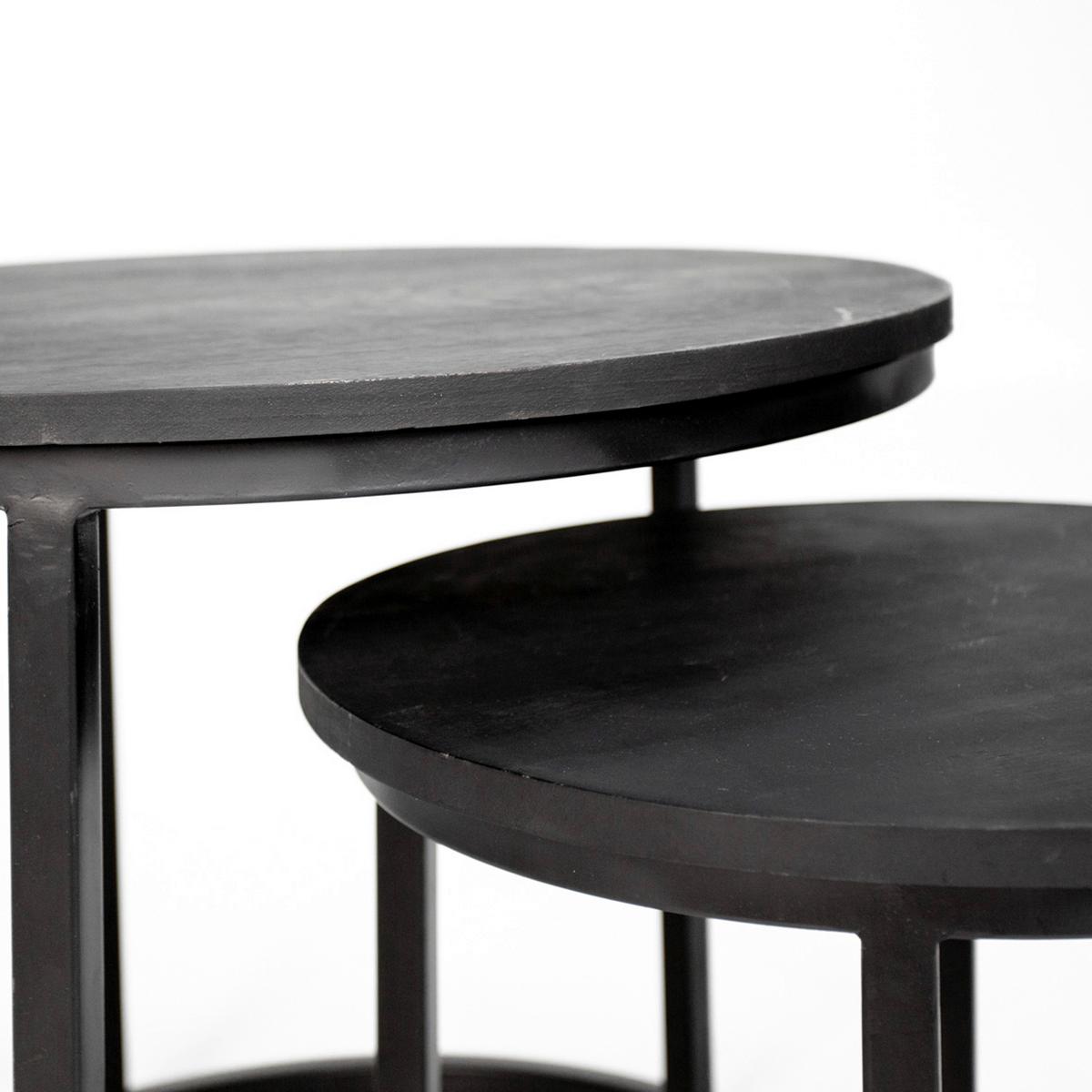 STOLIK KAWOWY GIRO - czarny, Konventionell, metal/drewno (53/53/53cm) - MID.YOU