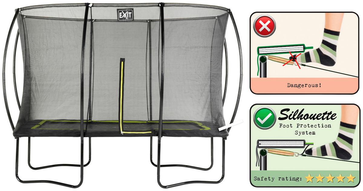Trampolin Exit Silhouette, 214x305cm - črna, Konvencionalno, kovina (214/262/305cm) - EXIT Toys
