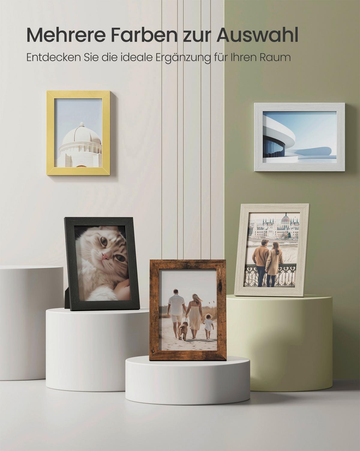 Bilderrahmenset Schwarz 10-teilig - Schwarz, Basics, Holzwerkstoff/Kunststoff (32,9/11,5/27,3cm)