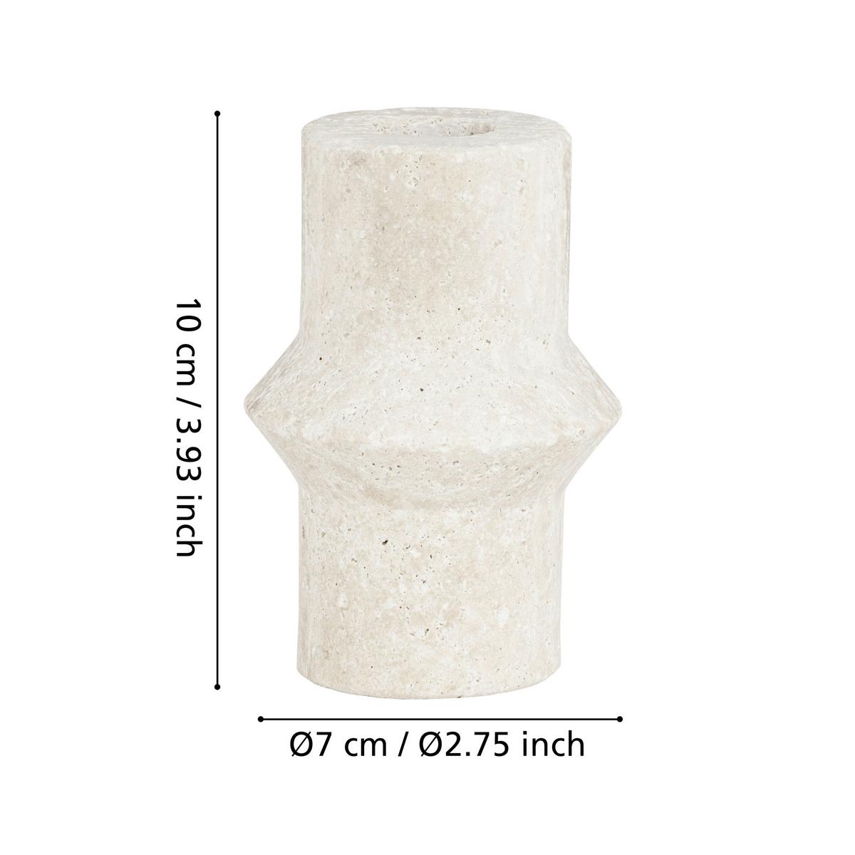 Stabkerzenhalter Maromandia Sandfarben/Beige - Sandfarben/Beige, LIFESTYLE, Stein (7/10cm)