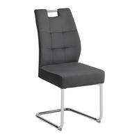 Schwingstuhl Lea Grau - Chromfarben/Grau, MODERN, Textil/Metall (44/97/59cm) - Mömax