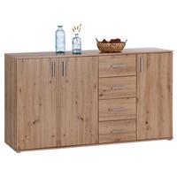 Komoda Ina 04, Barva Hrasta Artisan - barve aluminija/hrast artisan, Moderno, umetna masa/leseni material (175,8/94,8/38,3cm) - Mömax