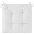 Sitzkissen Elli in Weiß, ca. 40x7x40cm - Naturfarben, Textil (40/7/40cm) - MÖMAX modern living