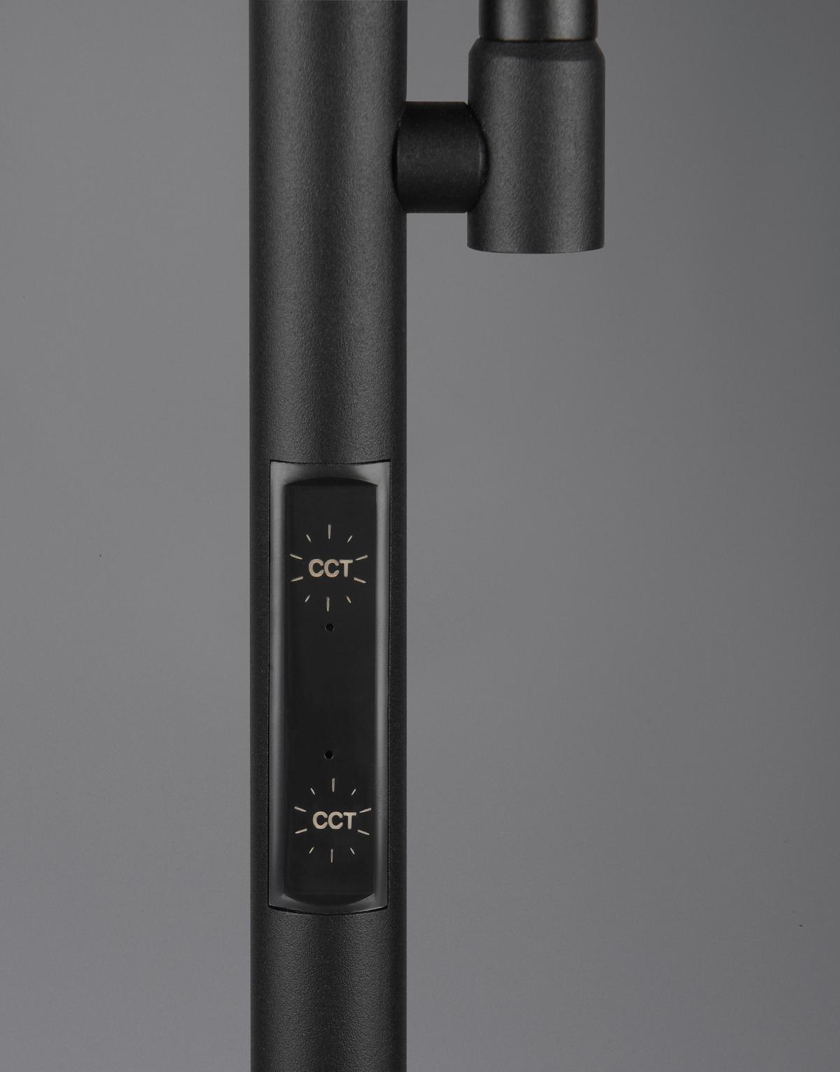 Lampadar Minn - negru, Konventionell, plastic/metal (25/178cm) - Mömax