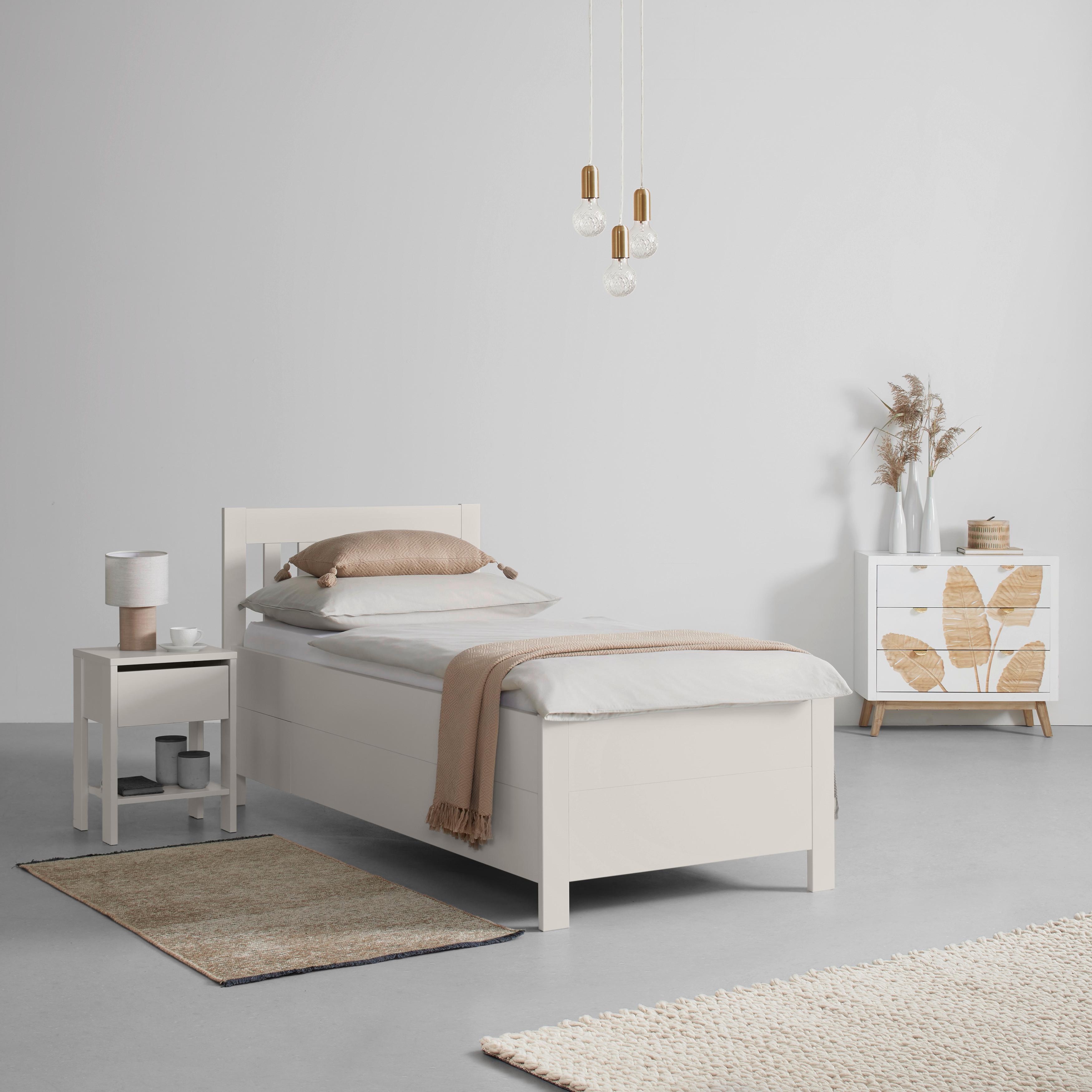 SÄNG MED FÖRVARING NIZZA - kashmir, Romantik / Lanthus, trä (90/200cm) - Mömax