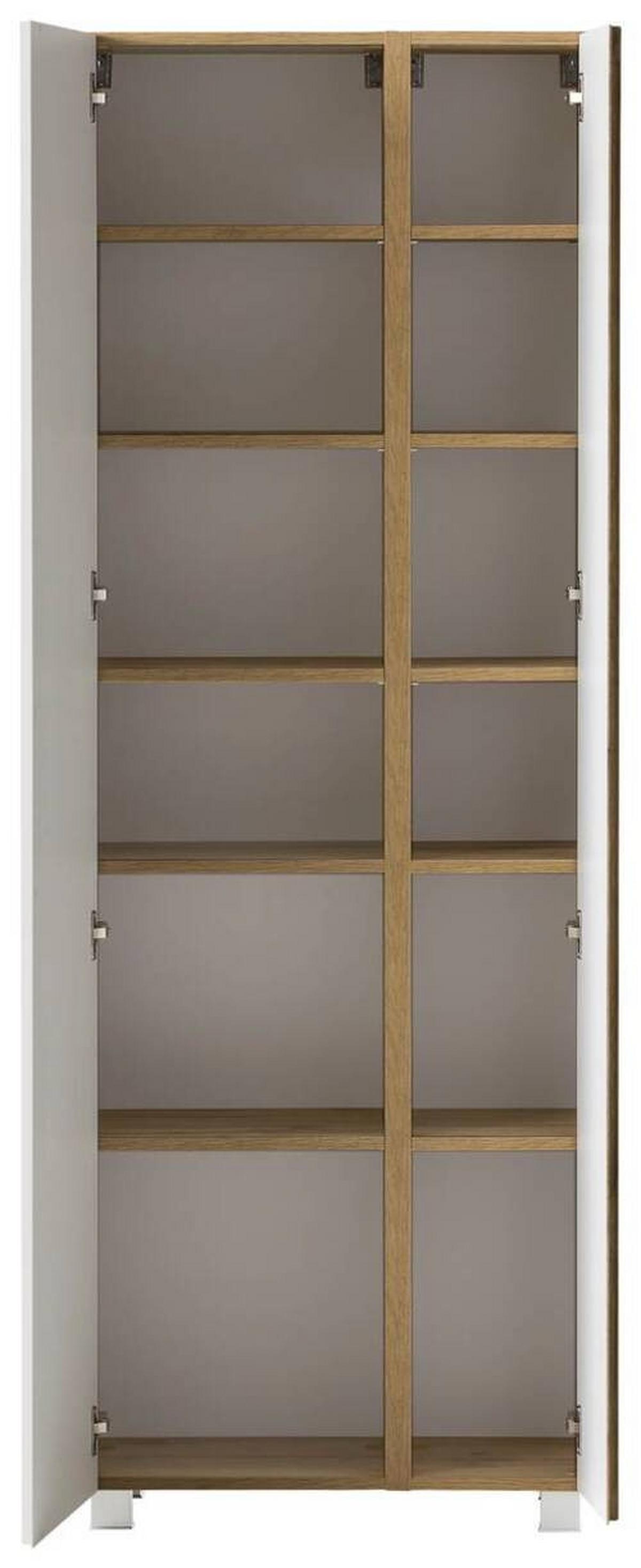 Hochschrank Varese ca. 65x180 cm Weiß/Eiche - Eiche Wotan/Weiß, MODERN, Holzwerkstoff (65/180/35cm) - Held