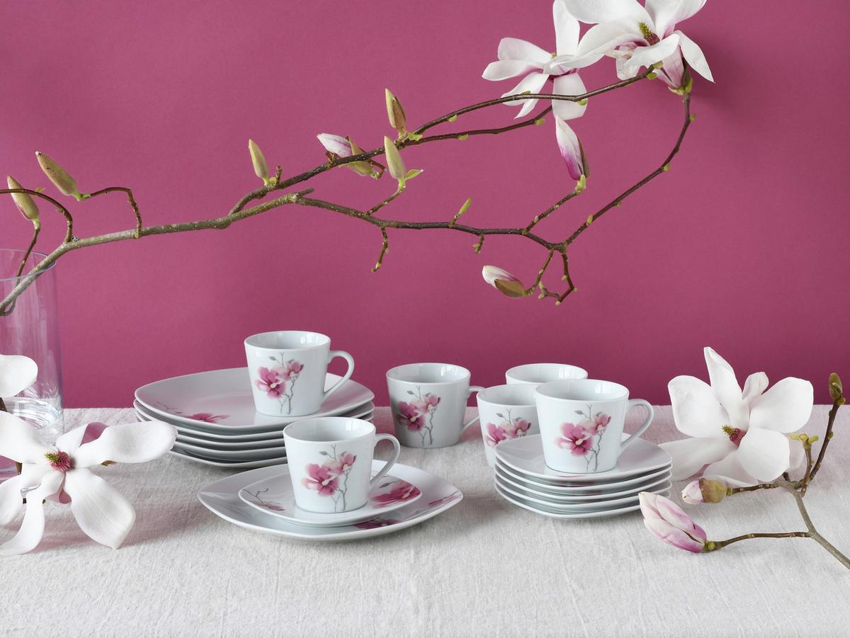 Kavni Servis Amelie Aiko, 18-Delni - bela, Trend, keramika - Creatable