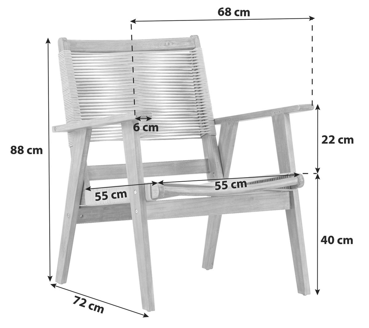 LOUNGESESSEL PETER - Braun, KONVENTIONELL, Holz/Textil (68/88/72cm) - Gardenson