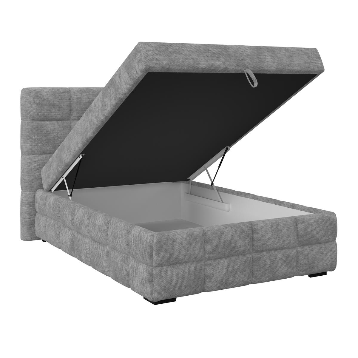 PAT BOX VEGA - verde/gri, Trend, lemn/textil (140/200cm) - Modern Living