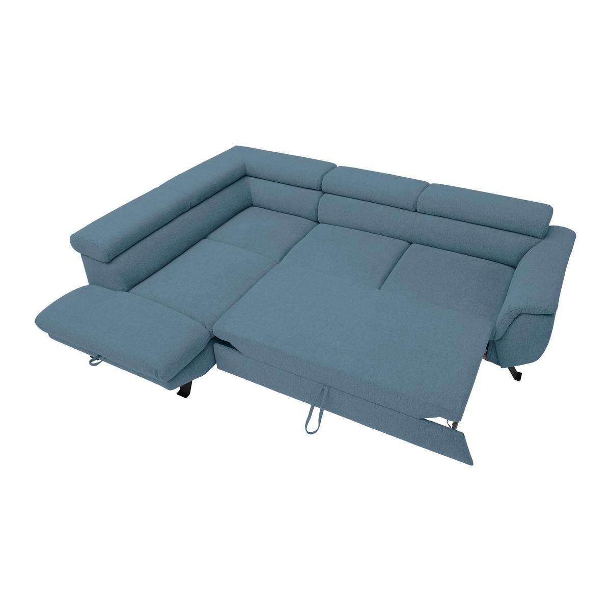 Kutna Garnitura Raven - tamno plava/crna, Moderno, tekstil/metal (96/76-92/257cm) - Modern Living