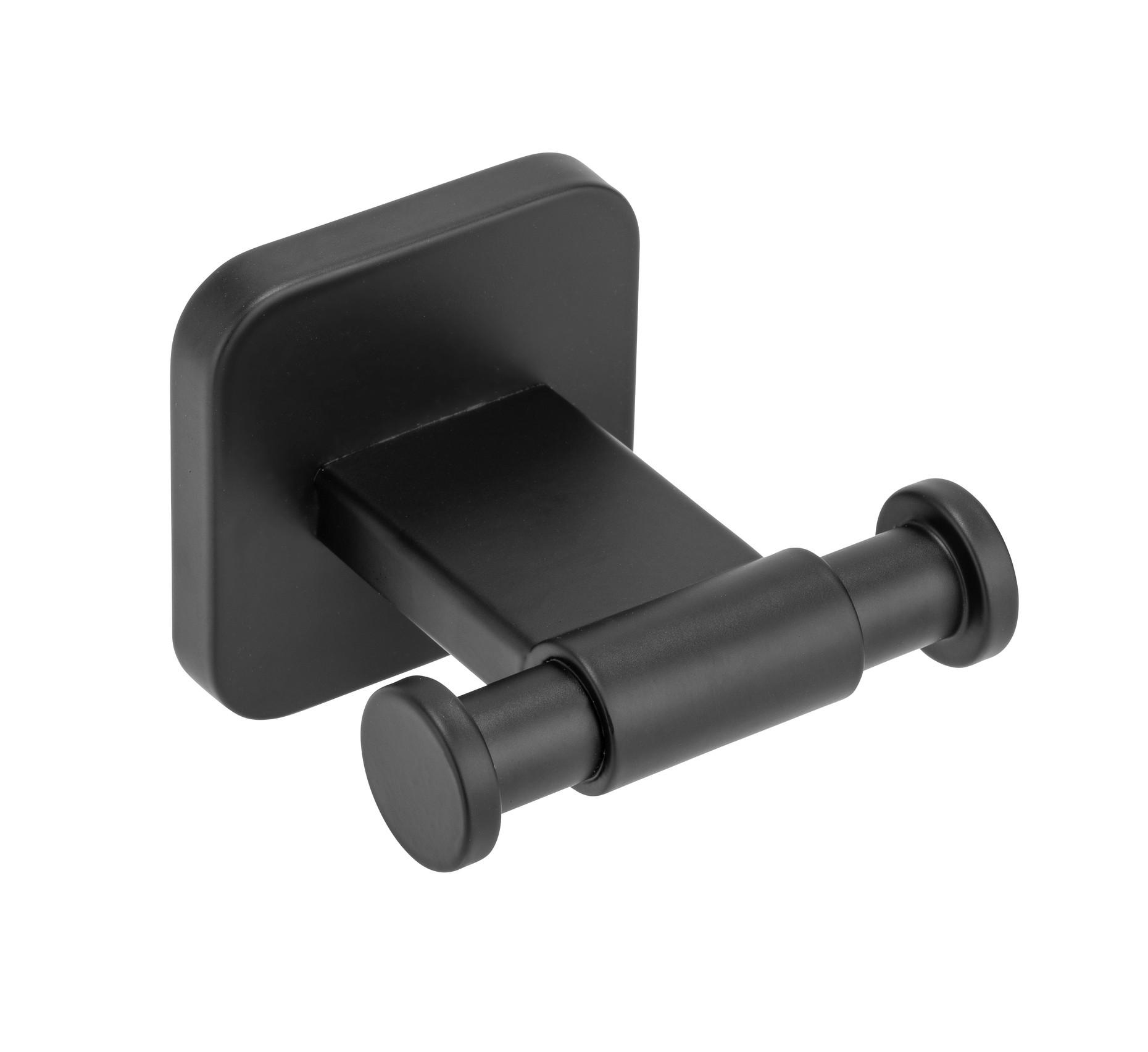 Cârlig pentru prosop Porto - negru, Konventionell, metal (7/5,5/6,5cm) - Wenko