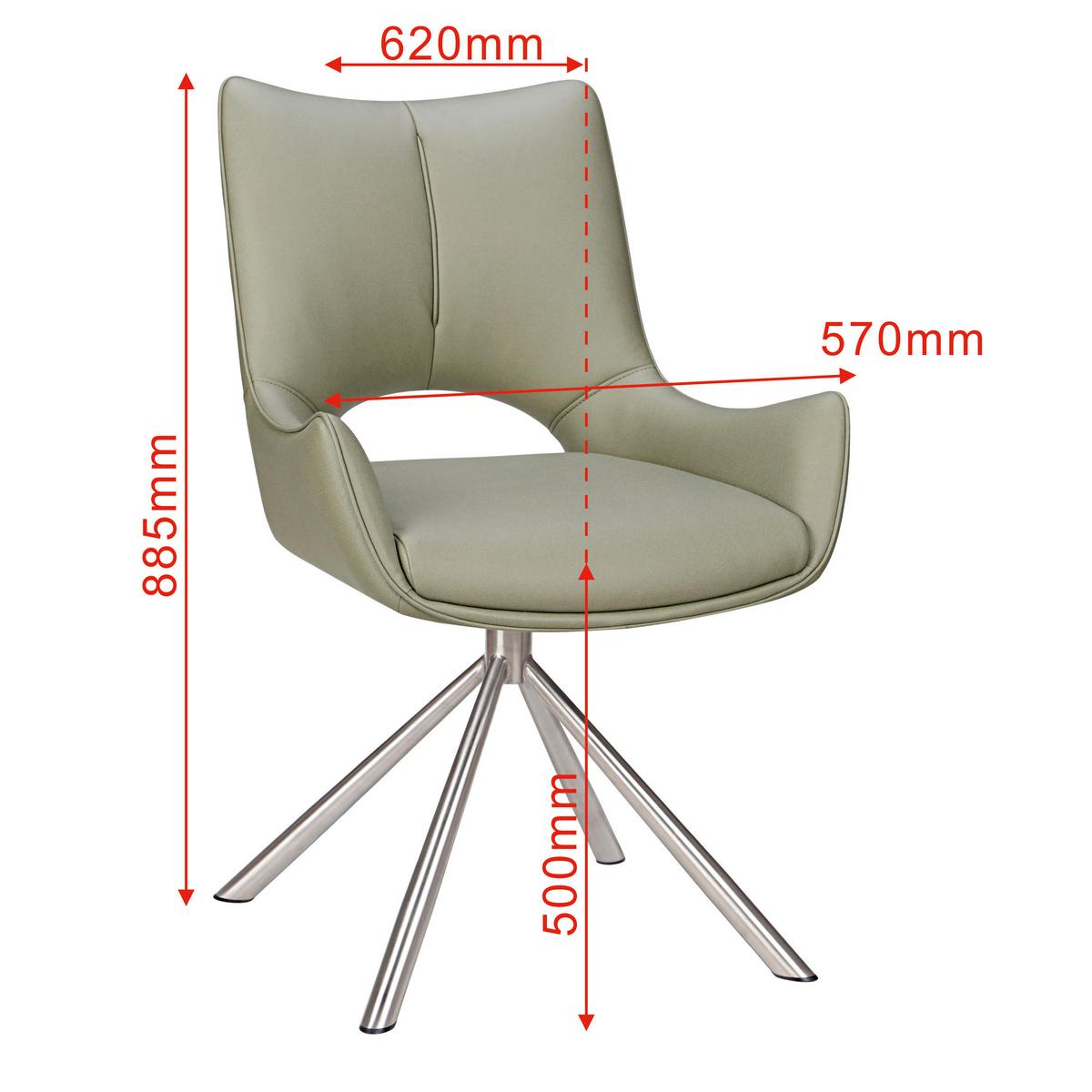 KRZESŁO APOLLO  -EXKLUSIV- - zielony/kolor stalowy, Design, metal/tkanina (57/85,5/62cm) - Carryhome