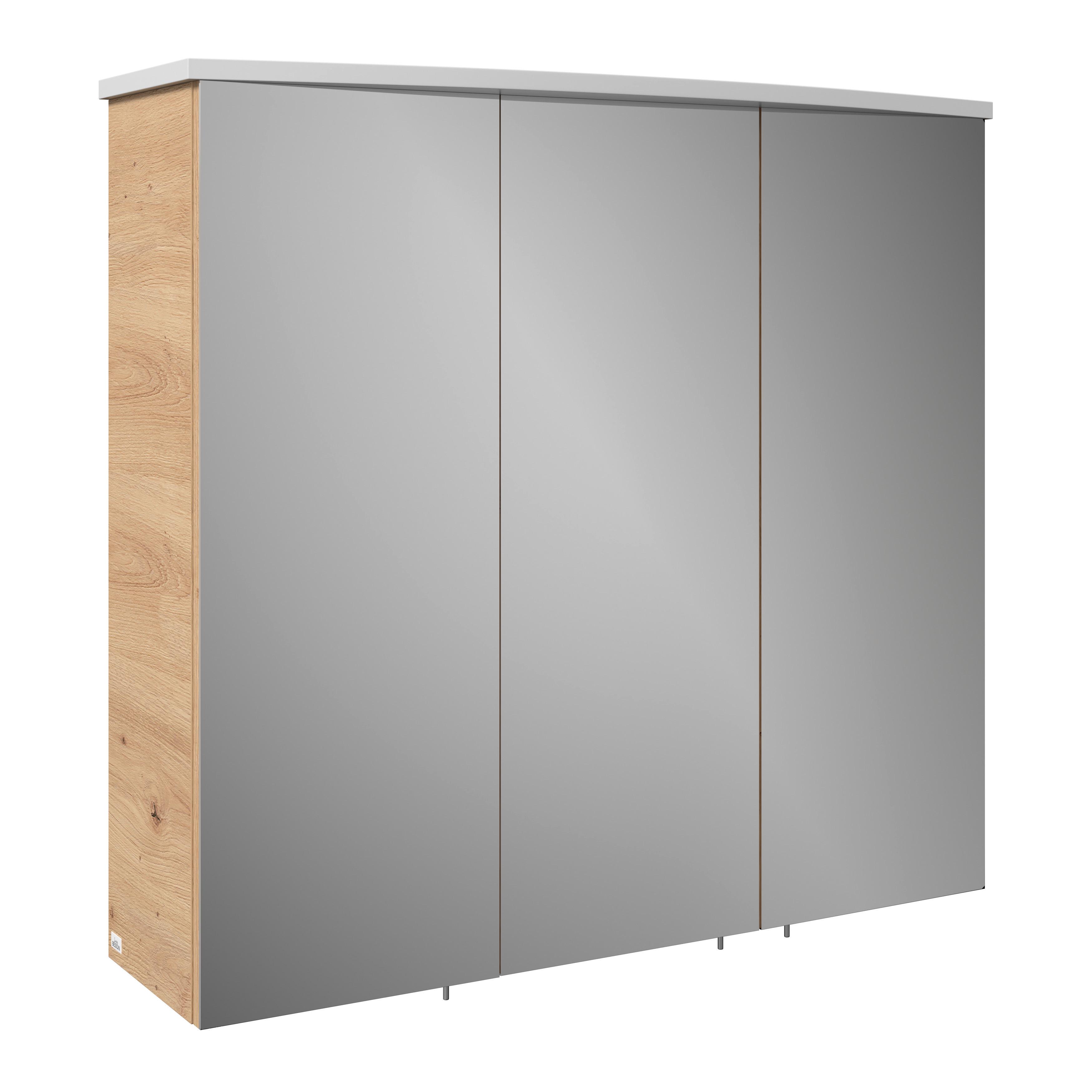 Ormarić Sa Ogledalom Avensis - prozirna/boja hrasta, Moderno, staklo/pločasti materijal (75/73/20,5cm) - Luca Bessoni