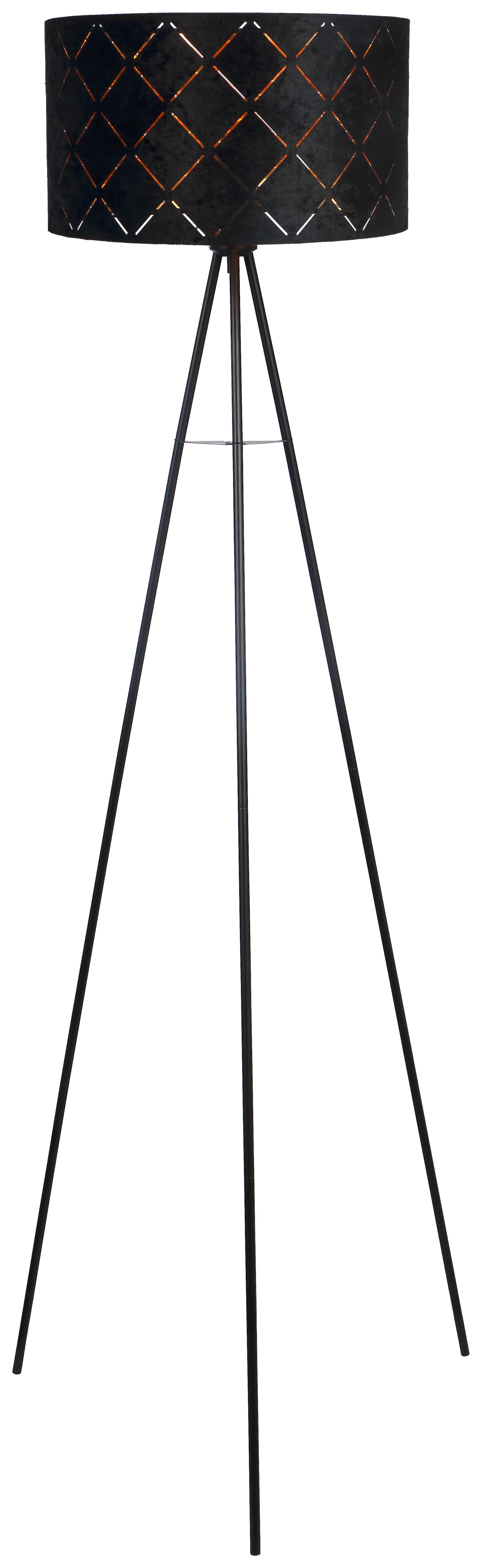 Állólámpa Evelyn - fekete, Lifestyle, fém (149cm) - Mömax