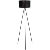 Stoječa Svetilka Evelyn, Črna, 40 W - črna, Trendi, kovina (149cm) - Mömax