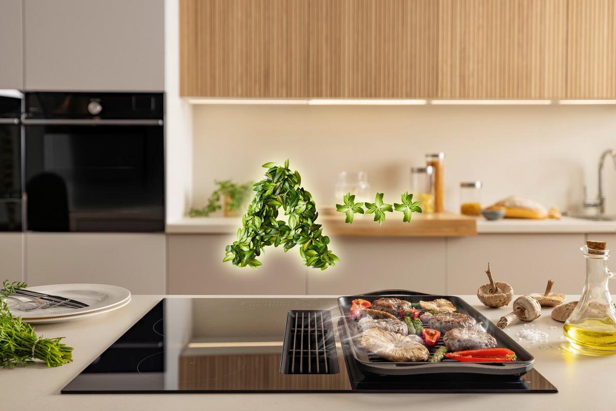 Kochfeld-Dunstabzug-Kombi GEH8432BSCWF - Schwarz, MODERN, Glas/Metall (83/23,3/52cm) - Gorenje