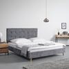 Polsterbett Ronja ca. 180x200 cm Grau - Naturfarben/Grau, MODERN, Holz/Textil (180/200cm) - Bessagi Home