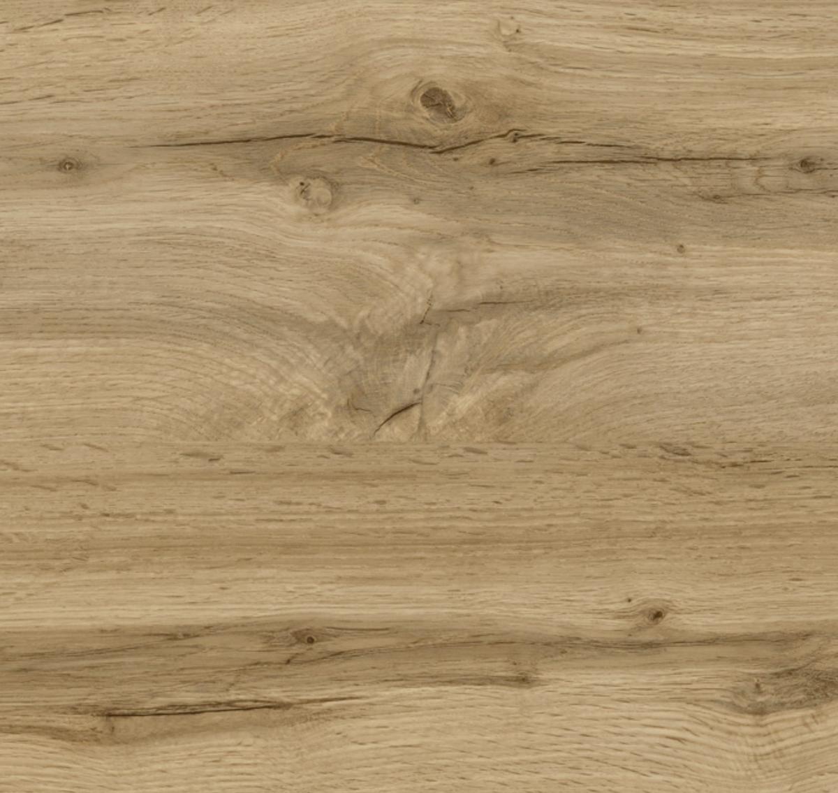 Küchenblock 'Sorrento' , Weiß - Chromfarben/Eiche Wotan, MODERN, Holzwerkstoff/Metall (210cm) - Held