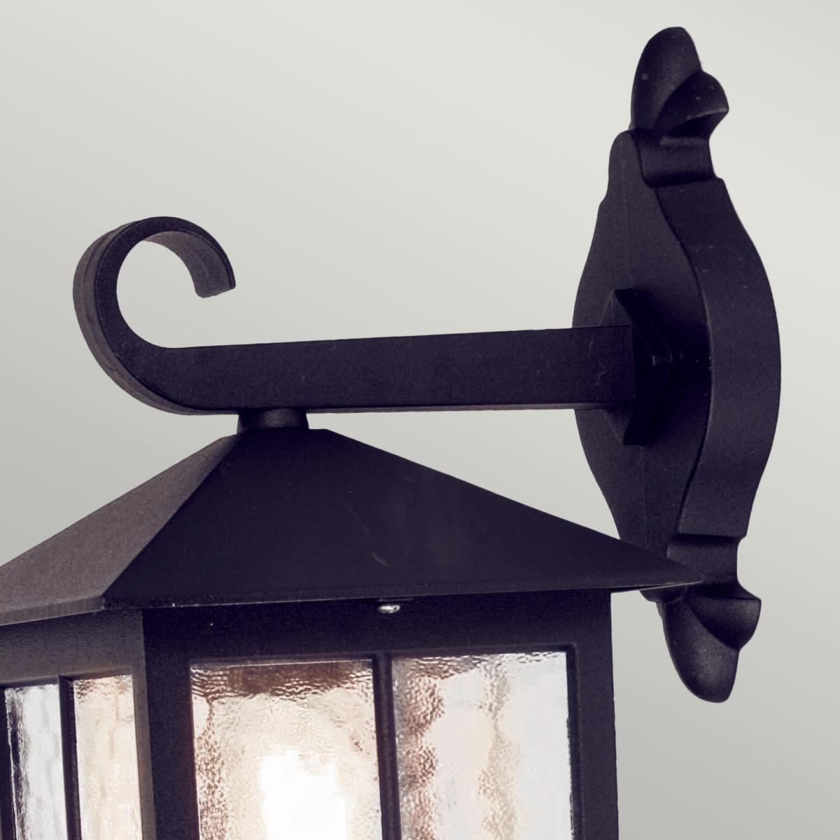 Vanjska Zidna Svjetiljka Crna Boja - crna, Konvencionalno, staklo/metal (18.5/33.5/23.7cm)