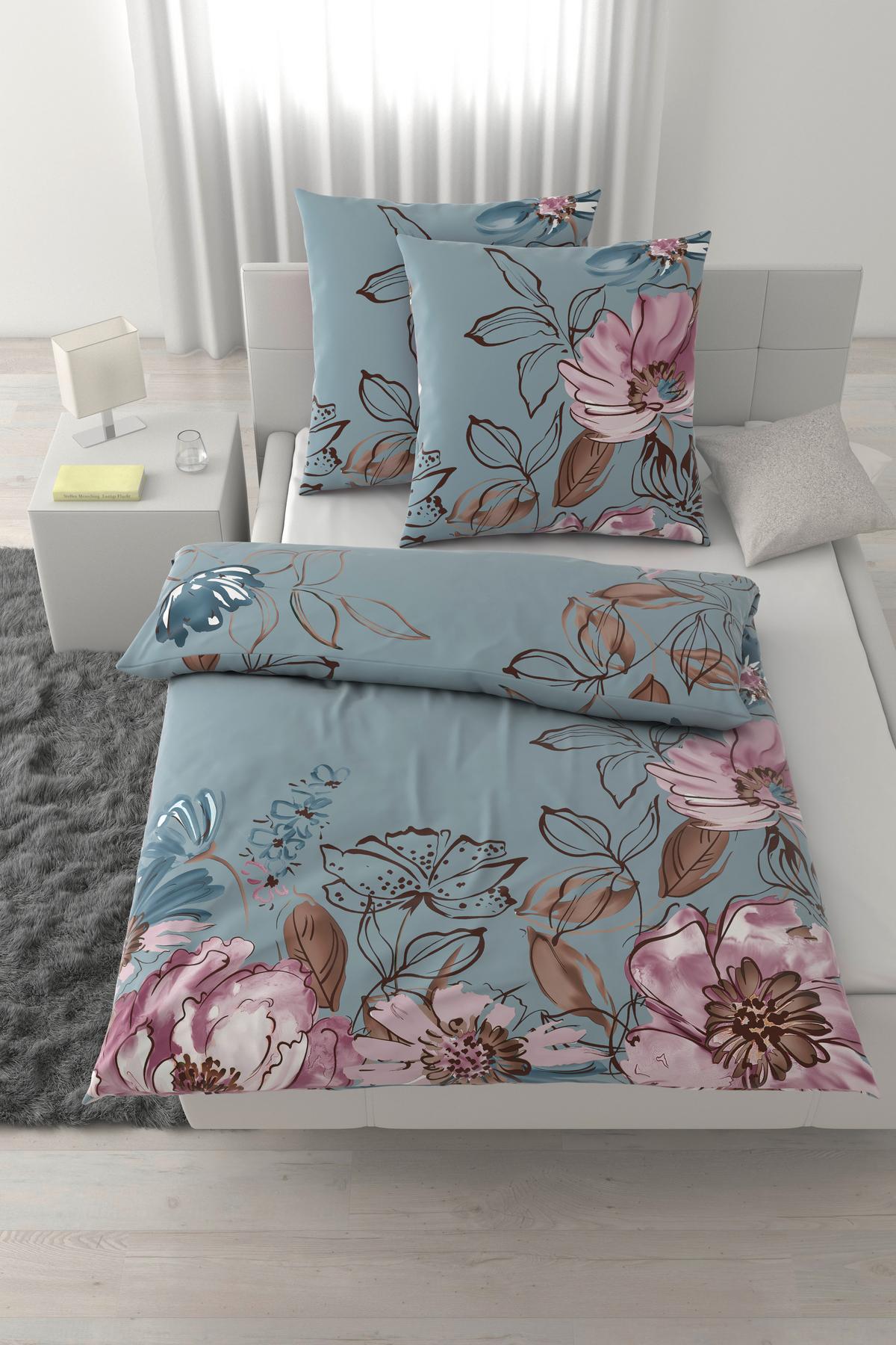 Bettwäsche Toulon XXL Blau ca. 200x200cm - Blau, MODERN, Textil (200/200cm) - Mömax