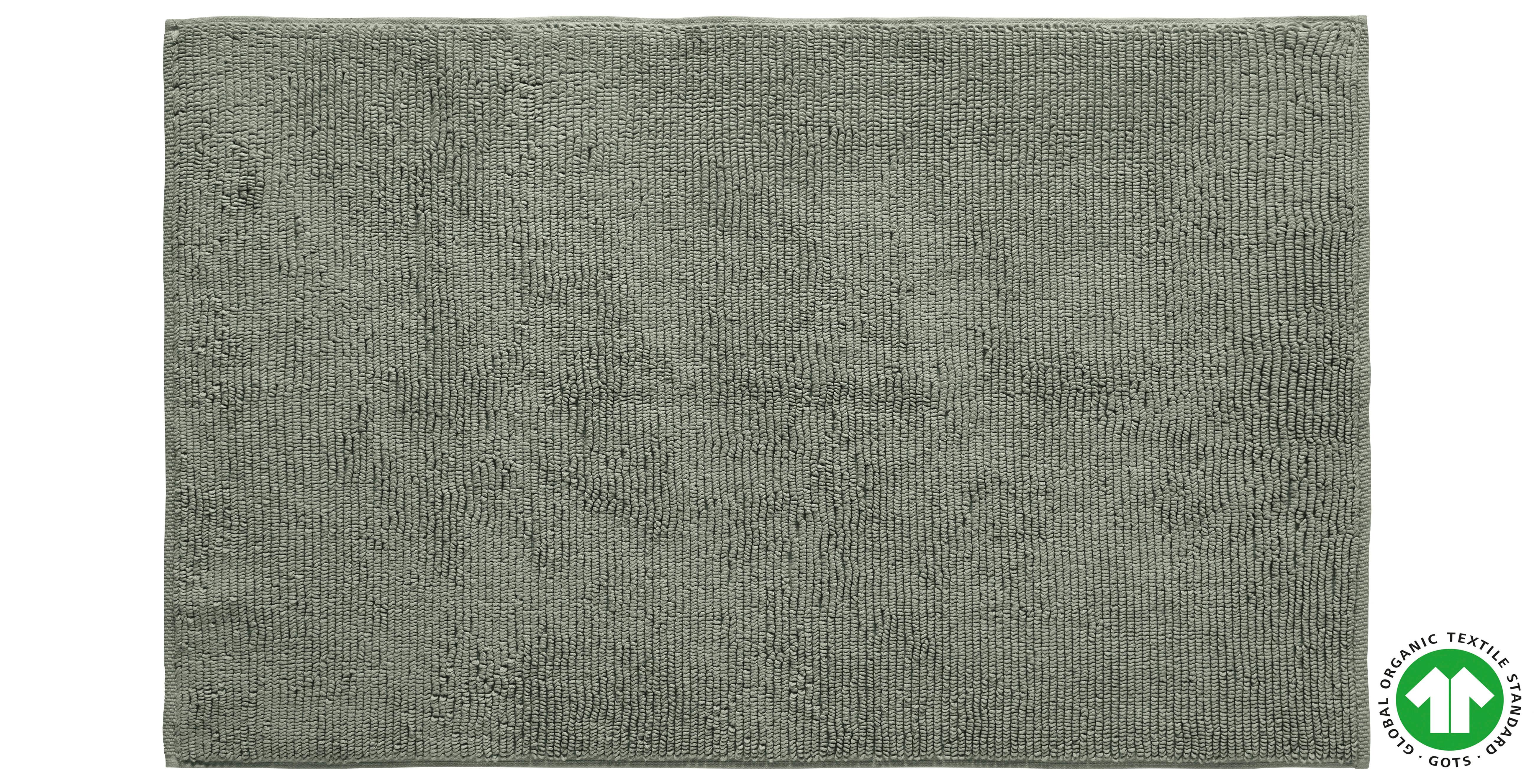 Badematte Bio Hanna in Olivgrün ca. 60x100cm - Olivgrün, Natur, Textil (60/100cm) - ecoTree