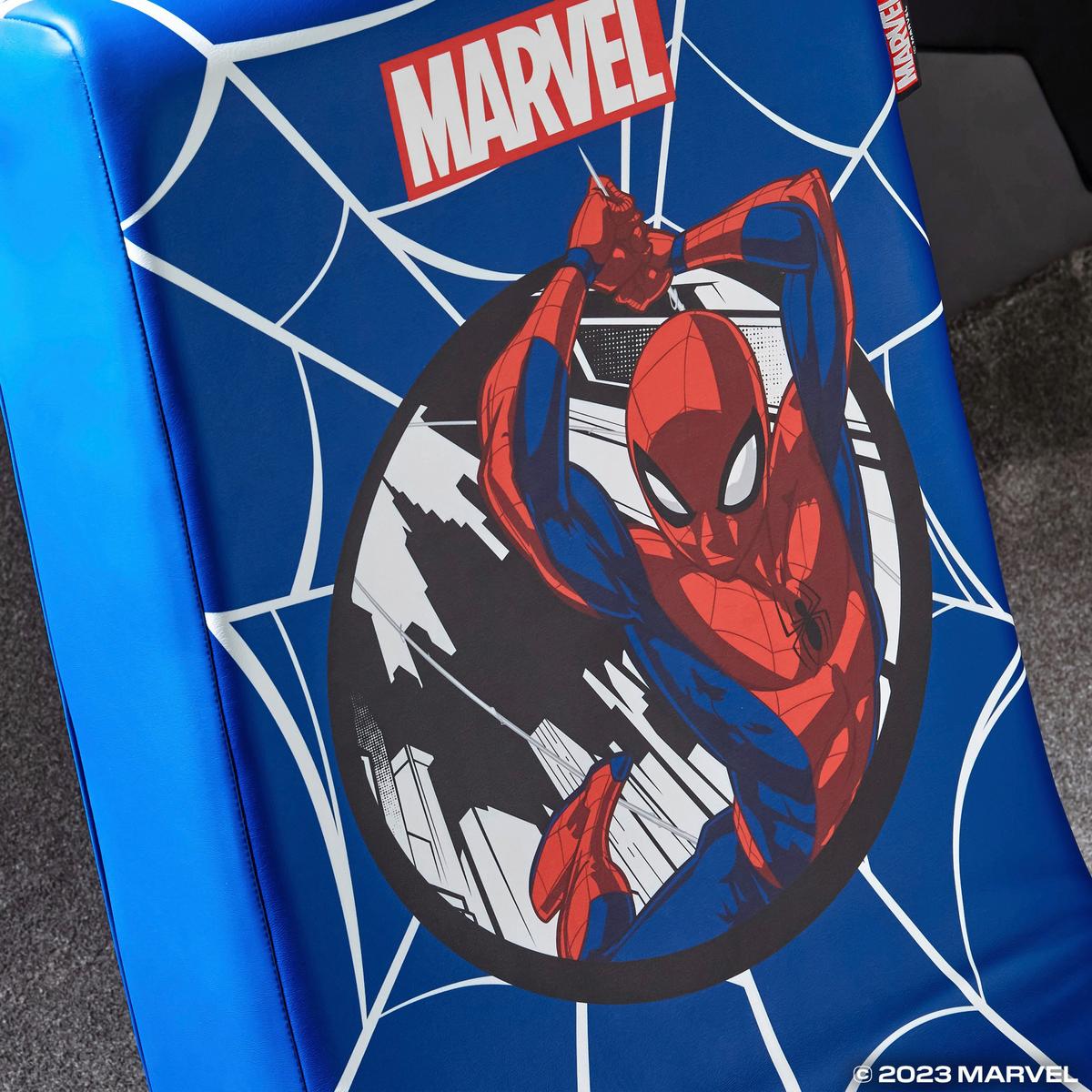Gamingsessel Marvel ca. 40x65,5x85,5cm Blau Spiderman - Blau, MODERN, Leder/Holzwerkstoff (40/65,5/85,5cm) - X Rocker