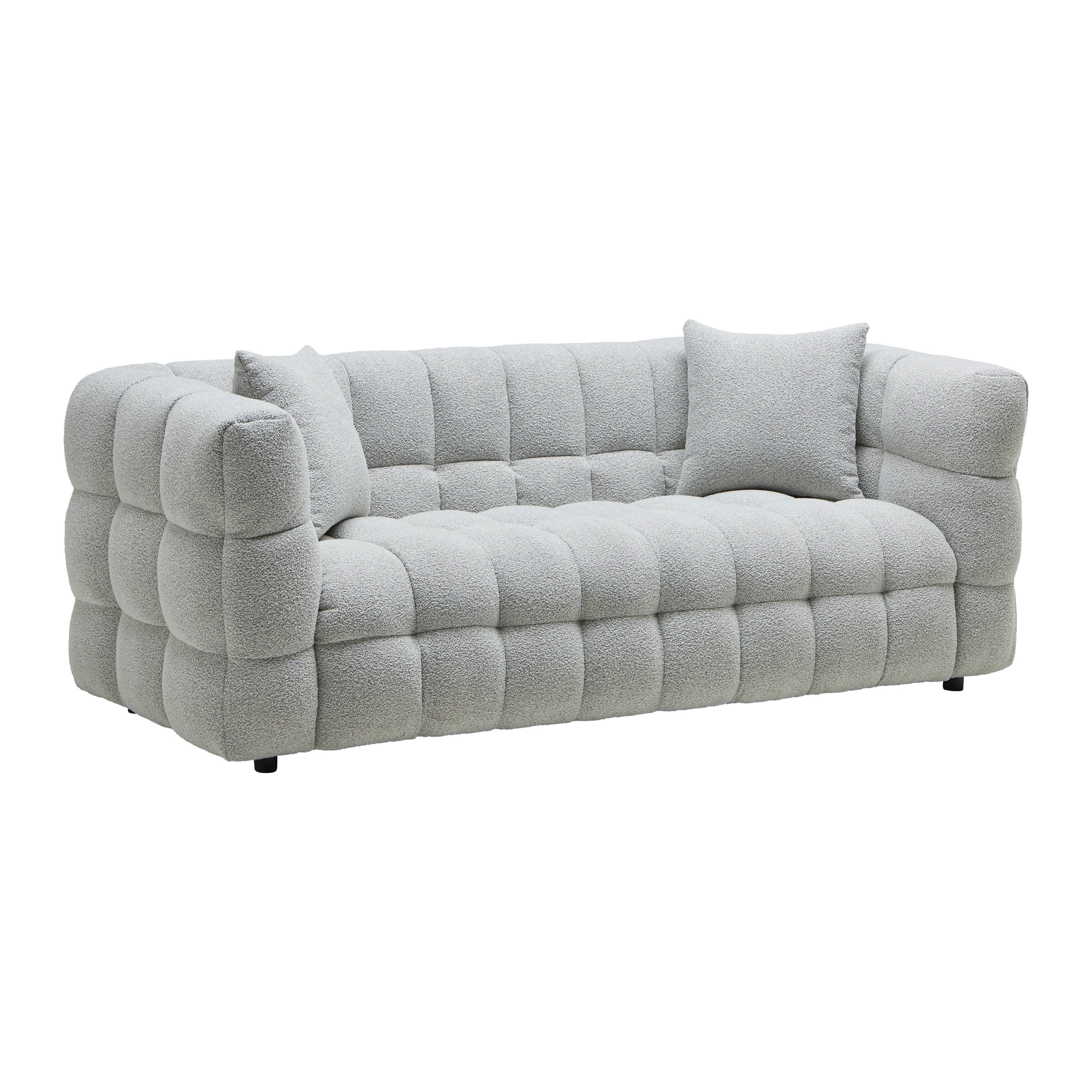 3-SITS SOFFA ENA - grå/svart, Modern, trä/textil (210/75/96cm) - Bessagi Home