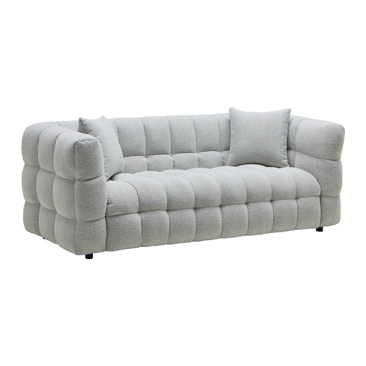Sofa Ena Grau Webstoff - Schwarz/Grau, MODERN, Holz/Textil (210/75/96cm) - Bessagi Home