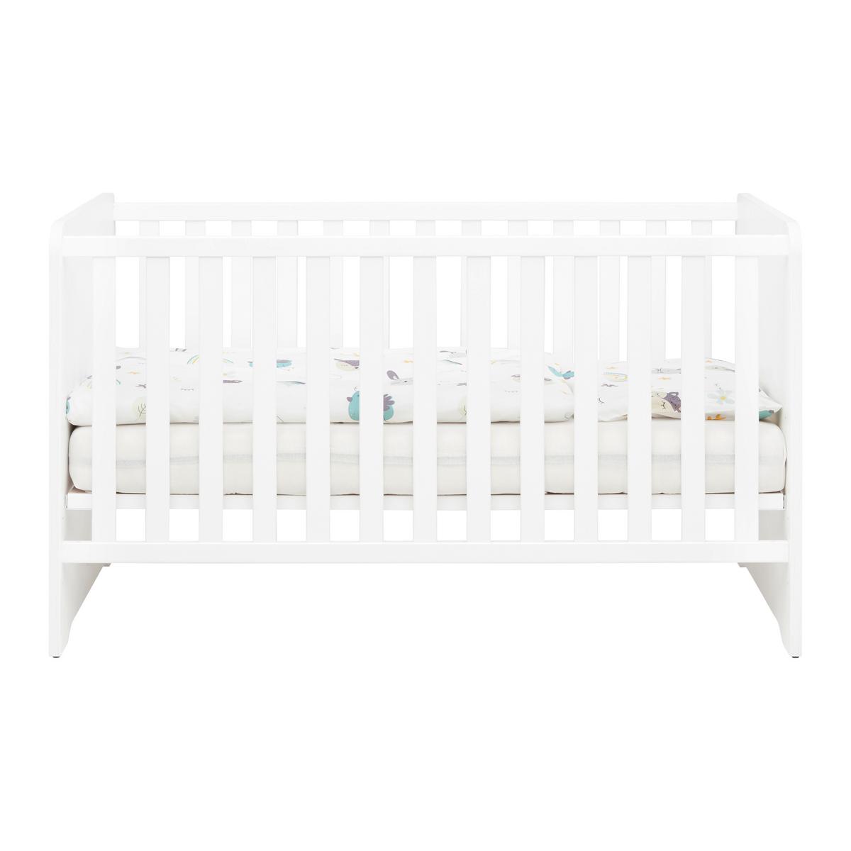 Gitterbett Marilou in Weiss ca. 70x140cm - Weiss, Romantik / Landhaus, Holzwerkstoff (70/140cm) - Zandiara