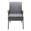Relaxsessel Nati Grau Mikrofaser - Schwarz/Naturfarben, MODERN, Holz/Textil (52/79/66cm) - Bessagi Home