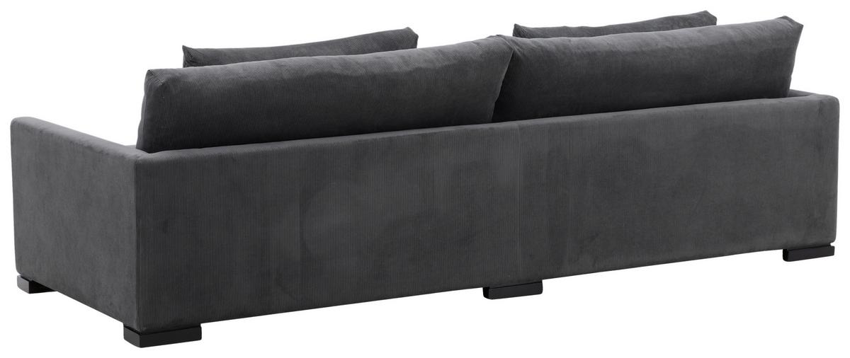 3-SITZER-SOFA DURHAM - Dunkelgrau, Design, Holz/Textil (270/82/105cm) - Livetastic