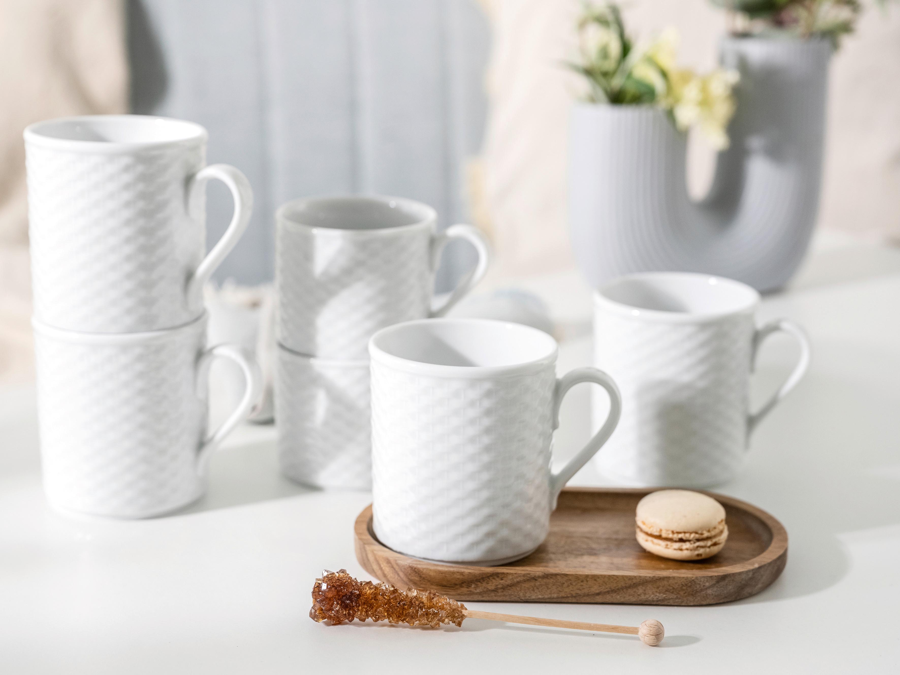 Set Skodelic Polo, 6-Delni - bela, Basics, keramika (250ml) - Creatable