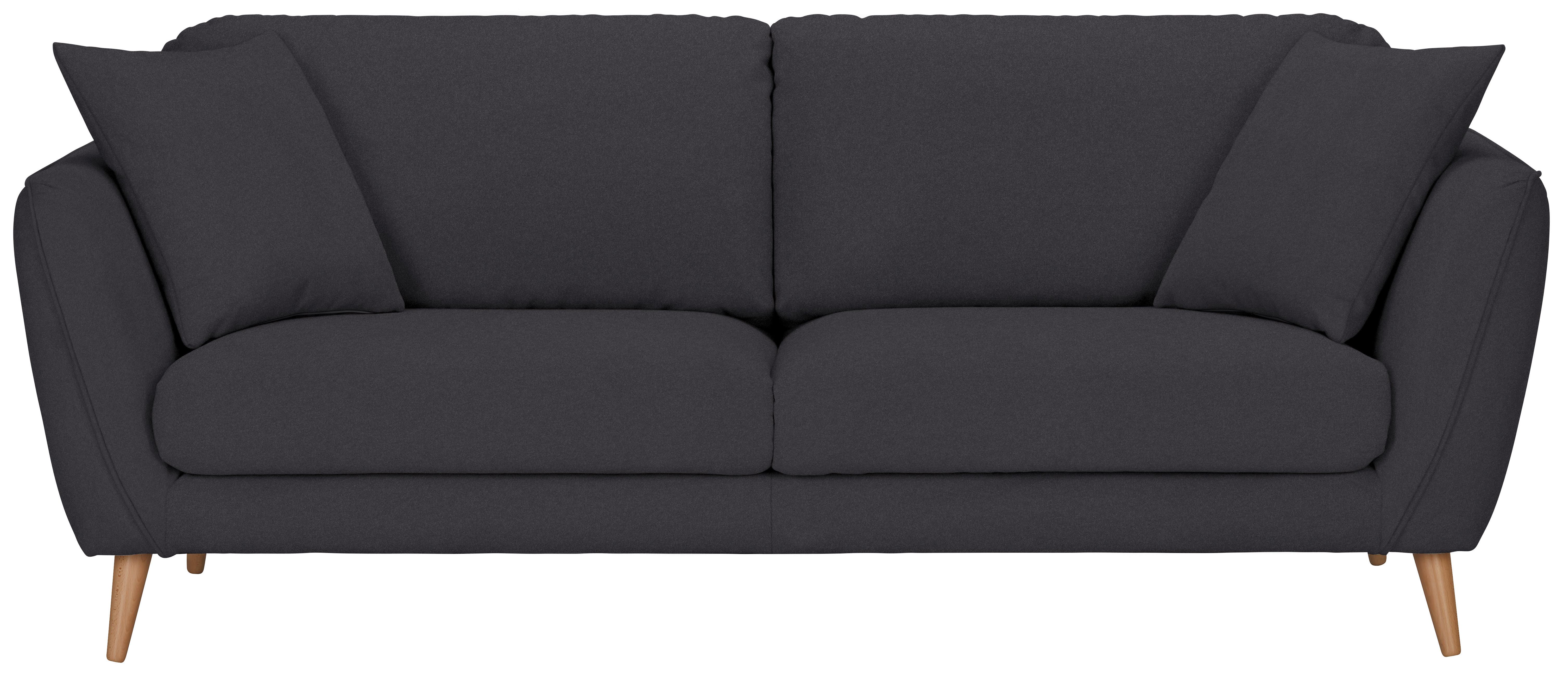 Dreisitzer-Sofa in Grau - Naturfarben/Grau, Konventionell, Textil - Zandiara