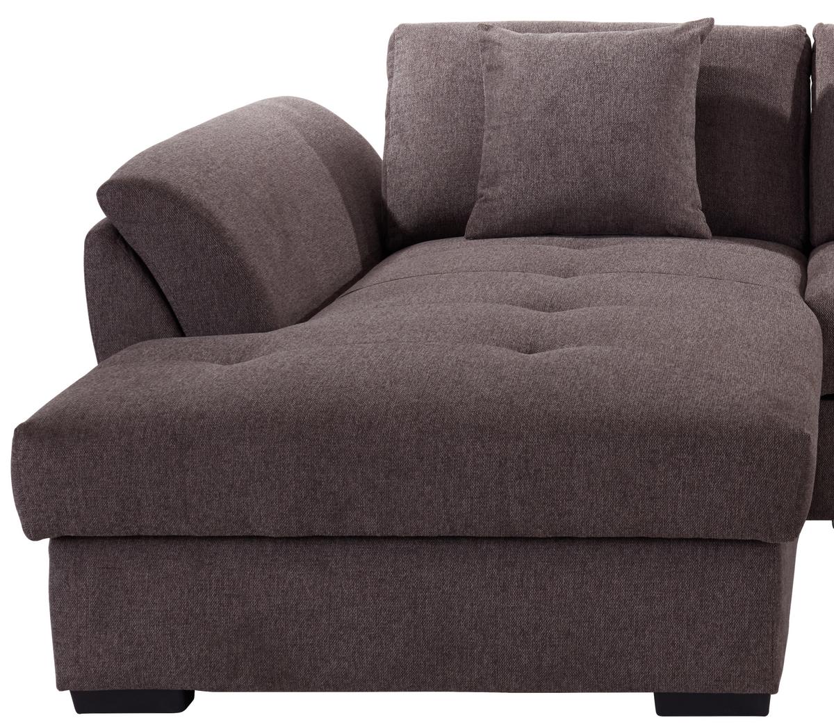 Sedežna Garnitura Berisso, Z Ležiščem In Predalom - rjava, Design (187/278cm) - Mömax