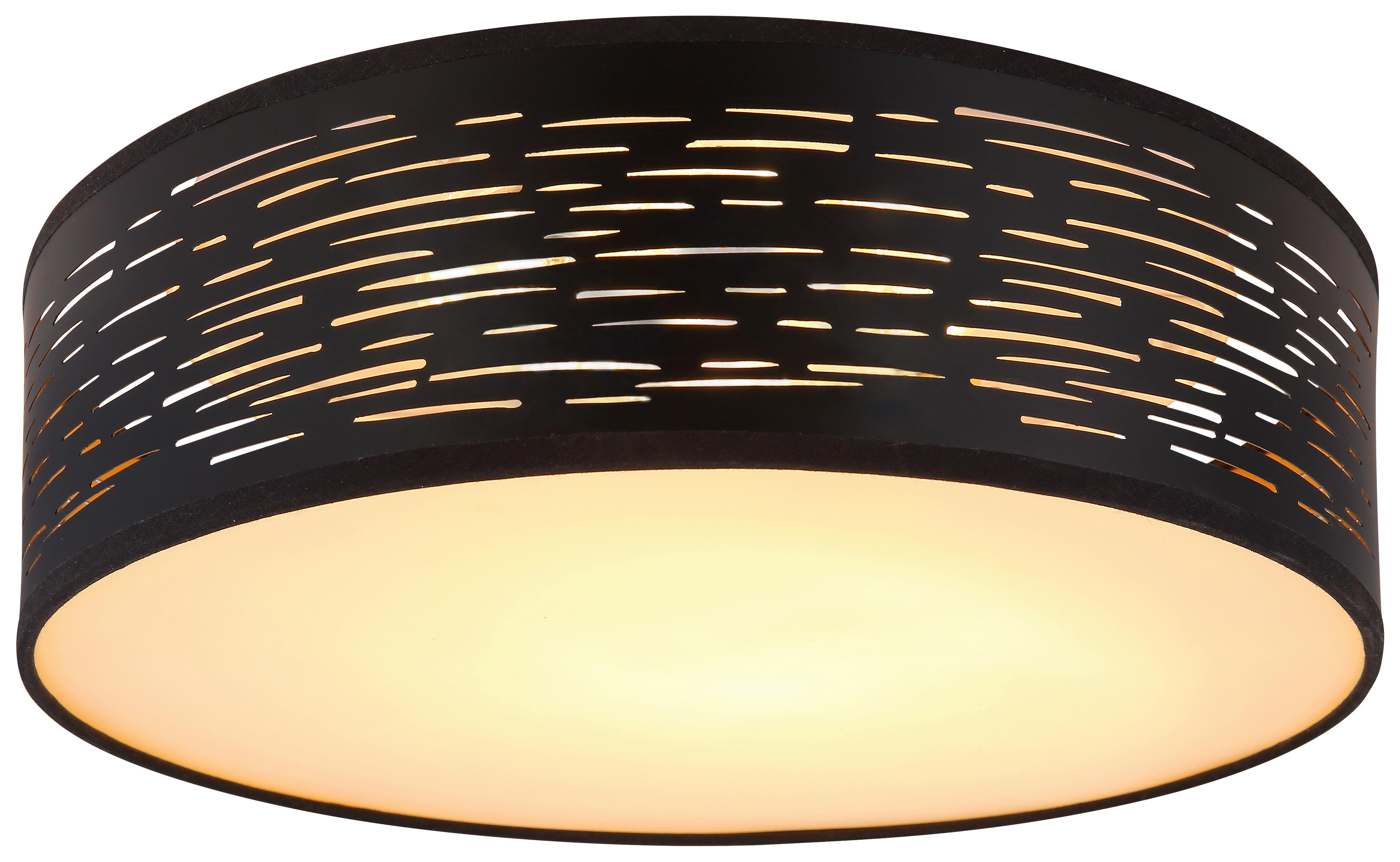 Stropna Led-svetilka 15342d1 Tunno - črna/bela, Design, kovina/umetna masa (38/13cm) - Globo