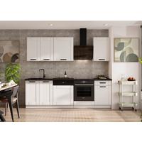 Blok Kuhinja Luna - bela/crna, Moderno, metal/pločasti materijal (250/218/60cm) - Modern Living
