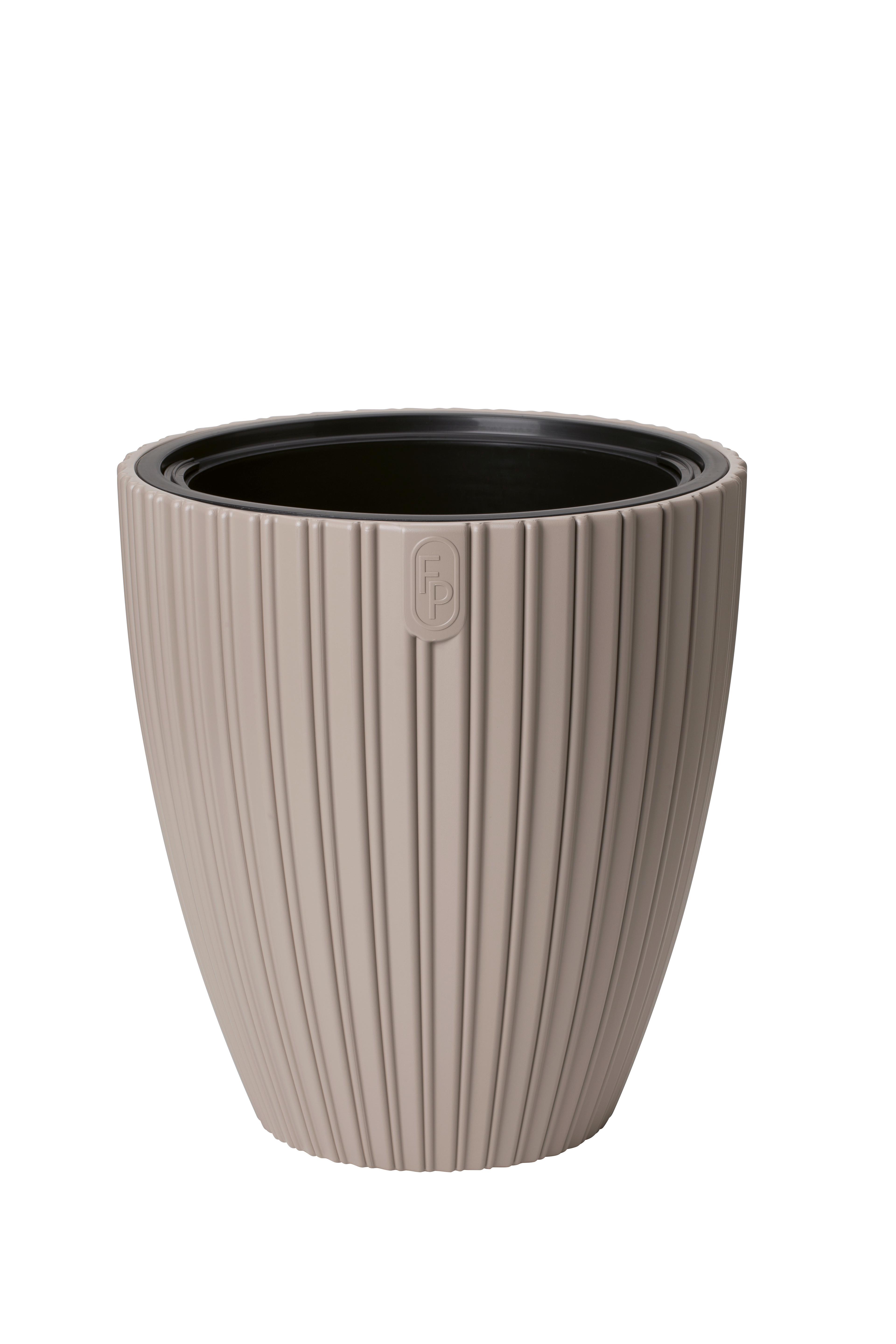 Übertopf Mira 30 Taupe Ø ca. 29cm - Taupe, KONVENTIONELL, Kunststoff (29,0/32/29,0cm) - Mömax
