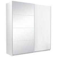 Omara Z Drsnimi Vrati Viva, Bela - bela/barve aluminija, Moderno, kovina/leseni material (200/210/62cm) - P & B