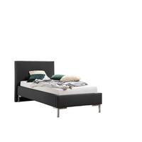 Polsterbett Minto Anthrazit ca. 100x200 cm - Anthrazit/Silberfarben, MODERN, Textil/Metall (100/200cm) - Livetastic