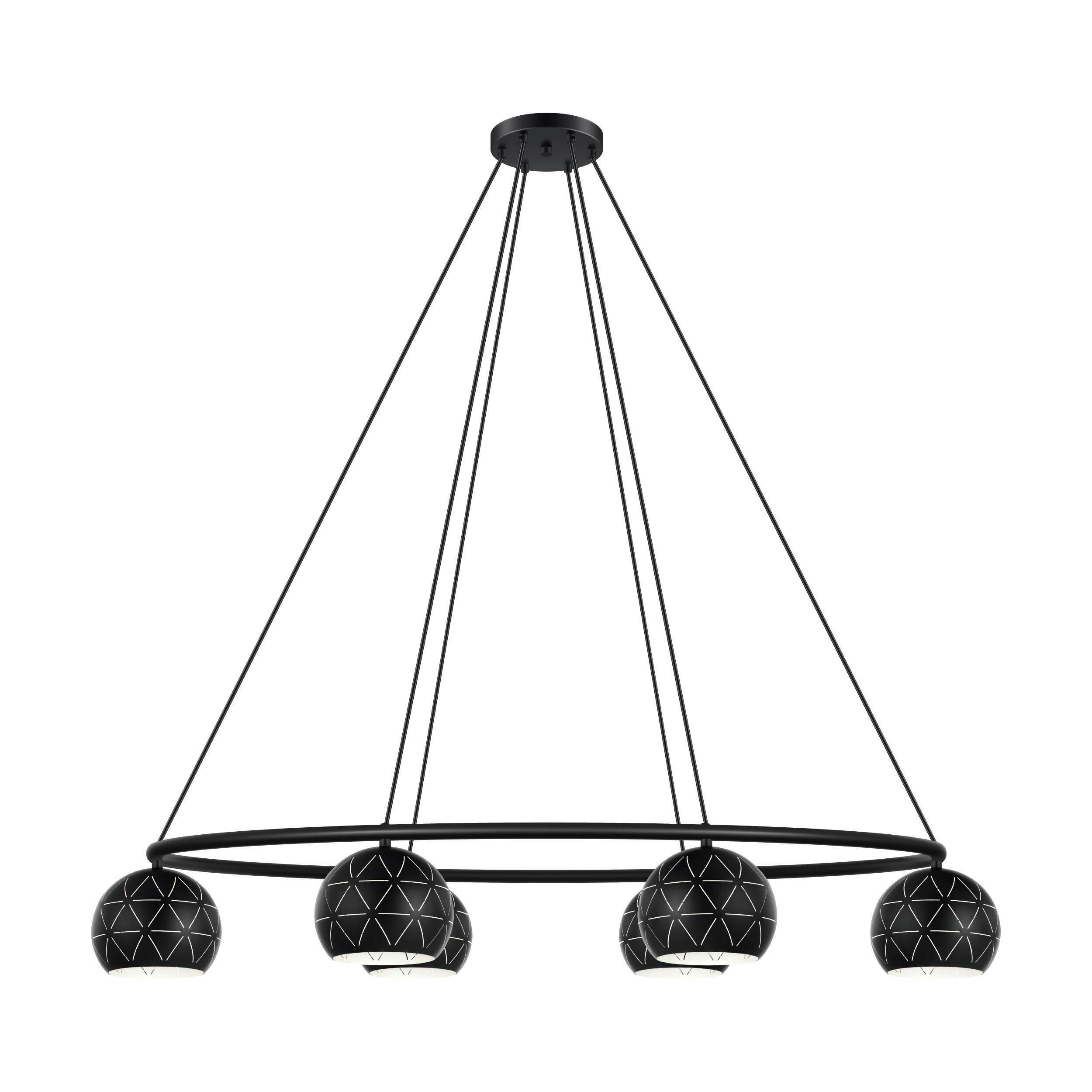 Hängeleuchte 98456* Cantallops - Weiss/Schwarz, Design, Metall (115/52/110cm) - Eglo