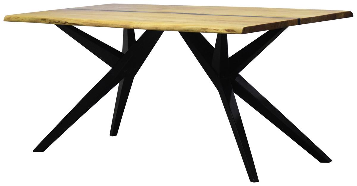 Esstisch Gregor Schwarz/Akaziefarben - Schwarz/Akaziefarben, Modern, Holz/Metall (175/76/90cm) - Mömax
