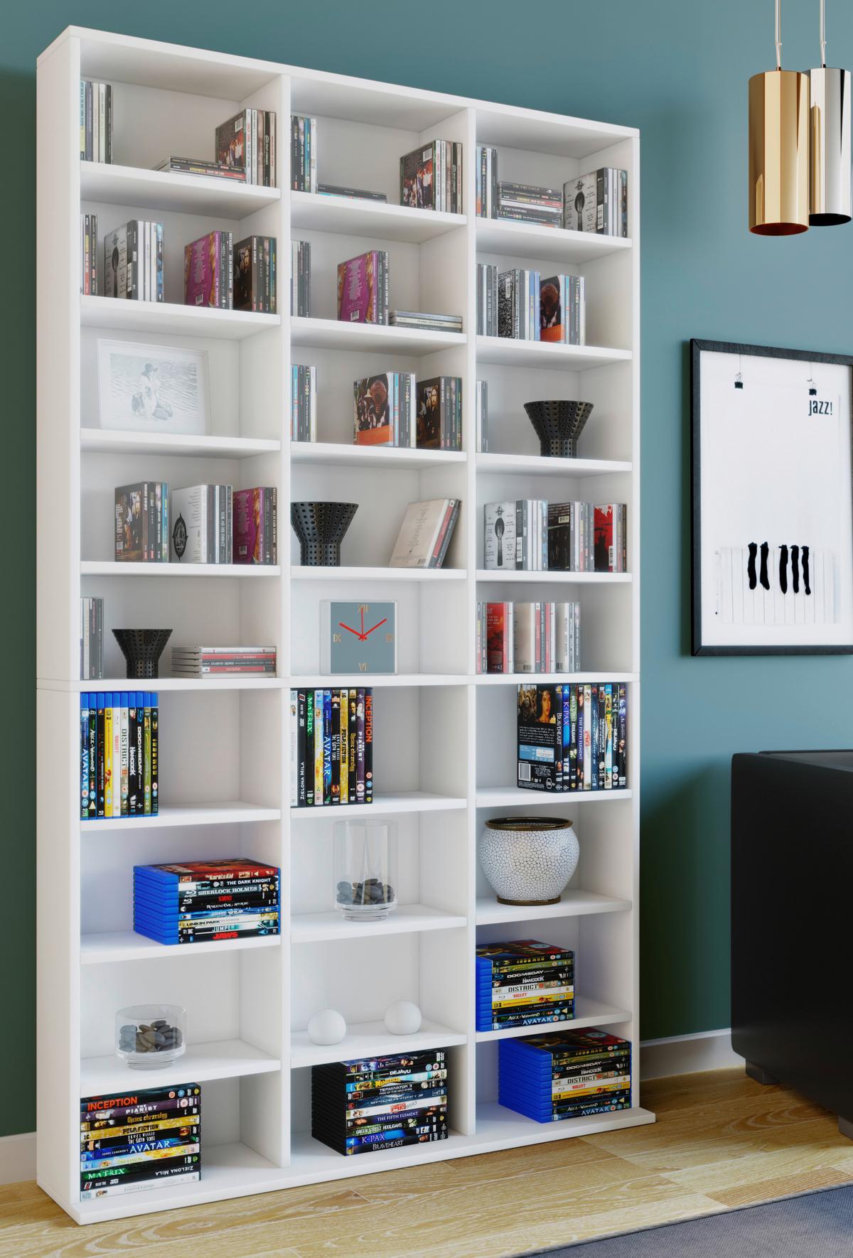 Regal Megosa Maxi, Bela - bela, Konvencionalno, leseni material (102/183/18 (23)cm) - MID.YOU