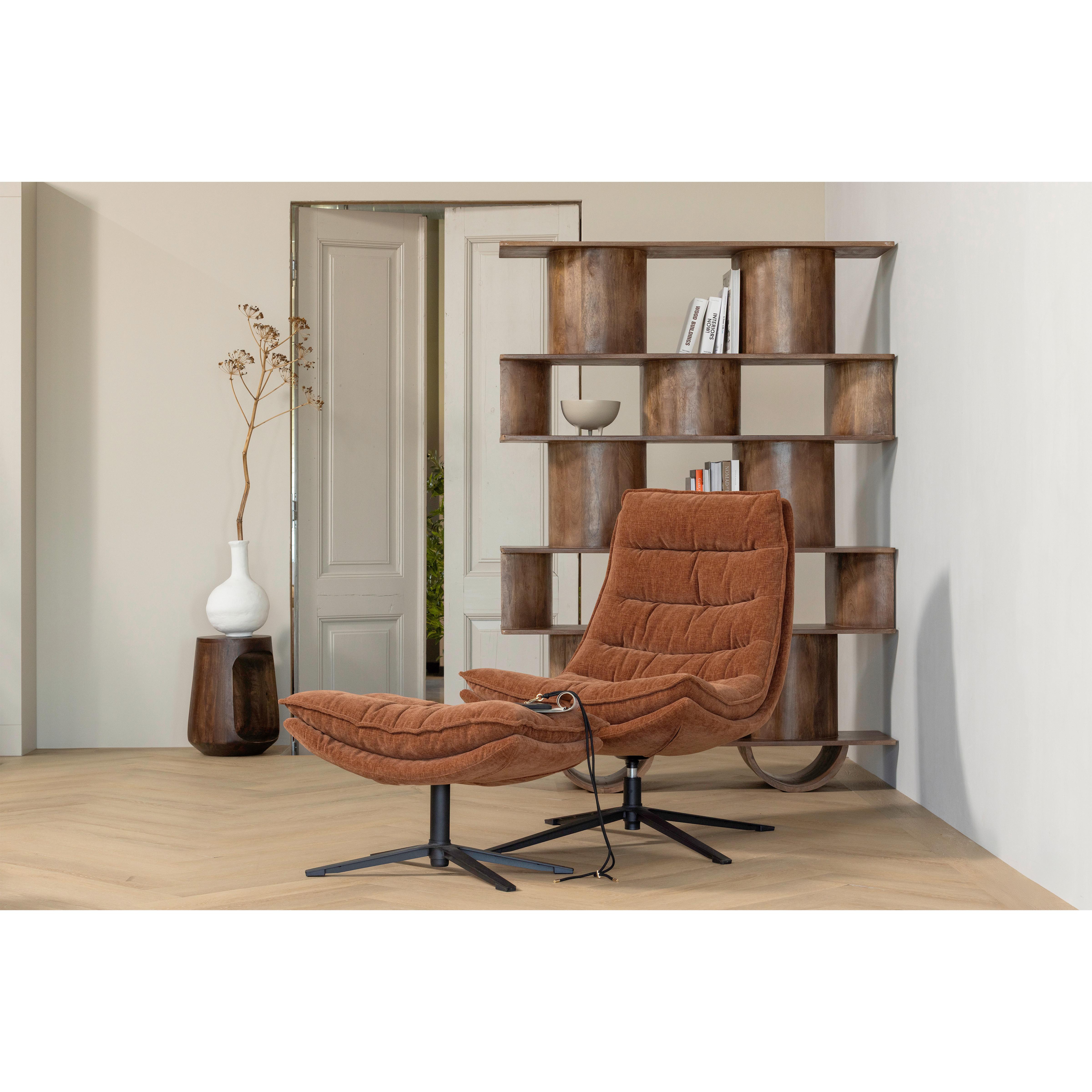 SESSELSET Kube Braun B: 77cm - Schwarz/Braun, Design, Textil/Metall (77/97/69cm) - Livetastic