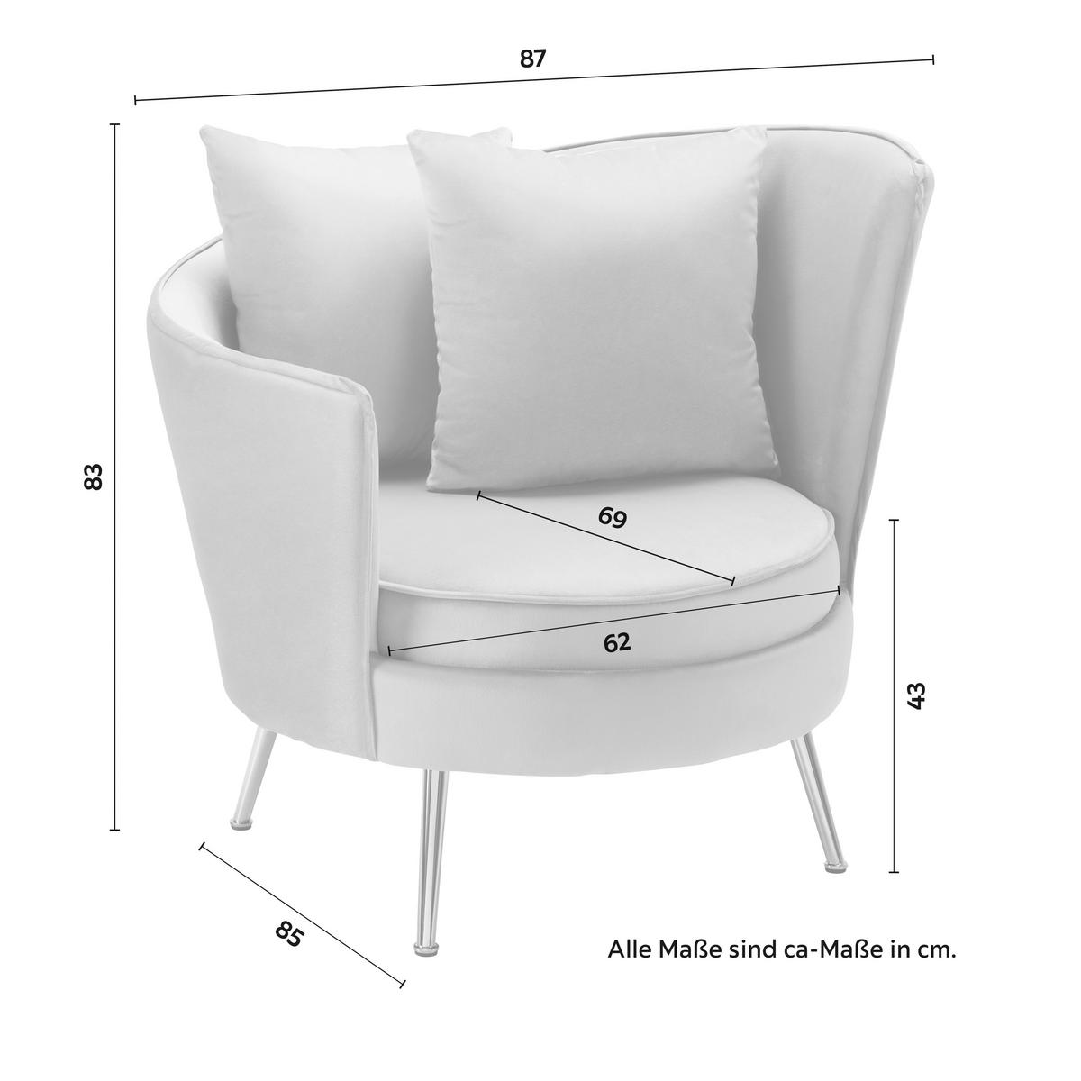 Scaun de relaxare CHERIE - roz, Modern, metal/textil (87/84/85cm) - Bessagi Home