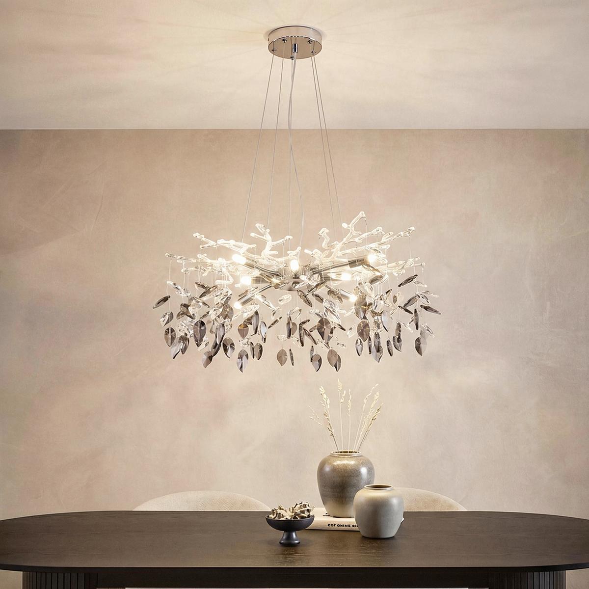 Kronleuchter 64133-8 - Design, Glas/Metall (61/120cm) - Globo