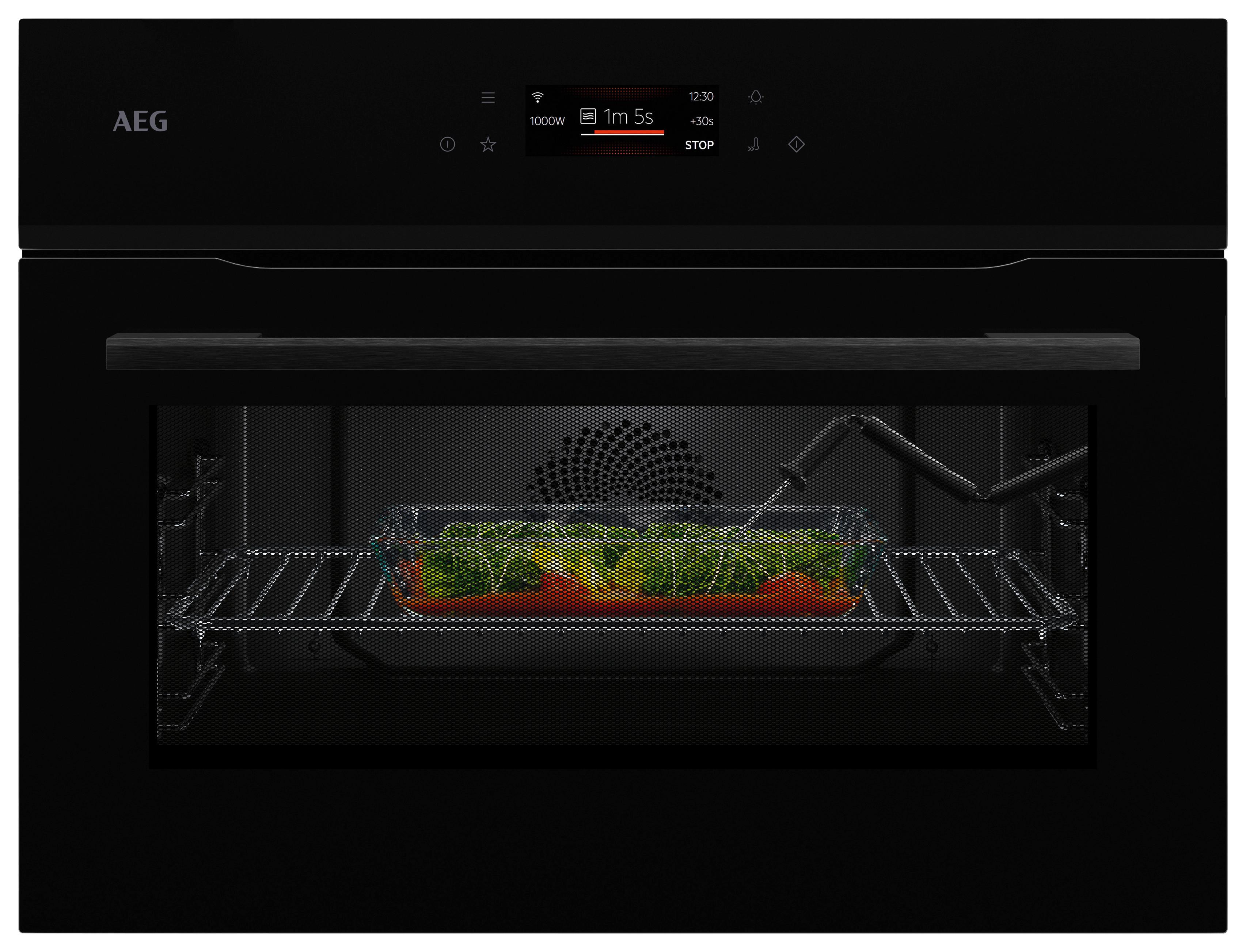 Kompaktbackofen NKK8N621B - Schwarz, Metall (59,5/45,5/56,7cm) - AEG